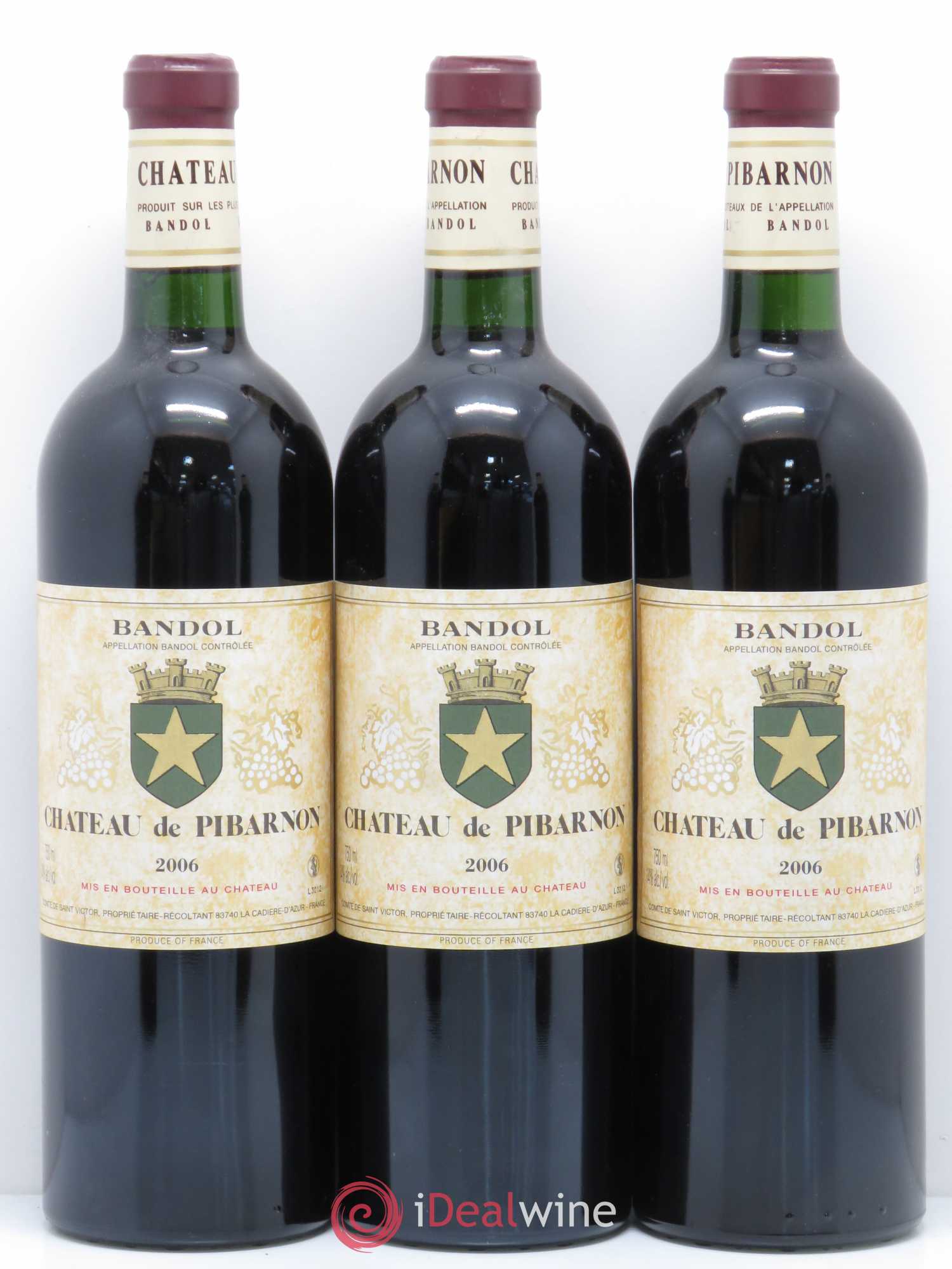 Bandol Château de Pibarnon Comte de Saint-Victor (sans prix de réserve) 2006 - Lot de 5 bouteilles - 1