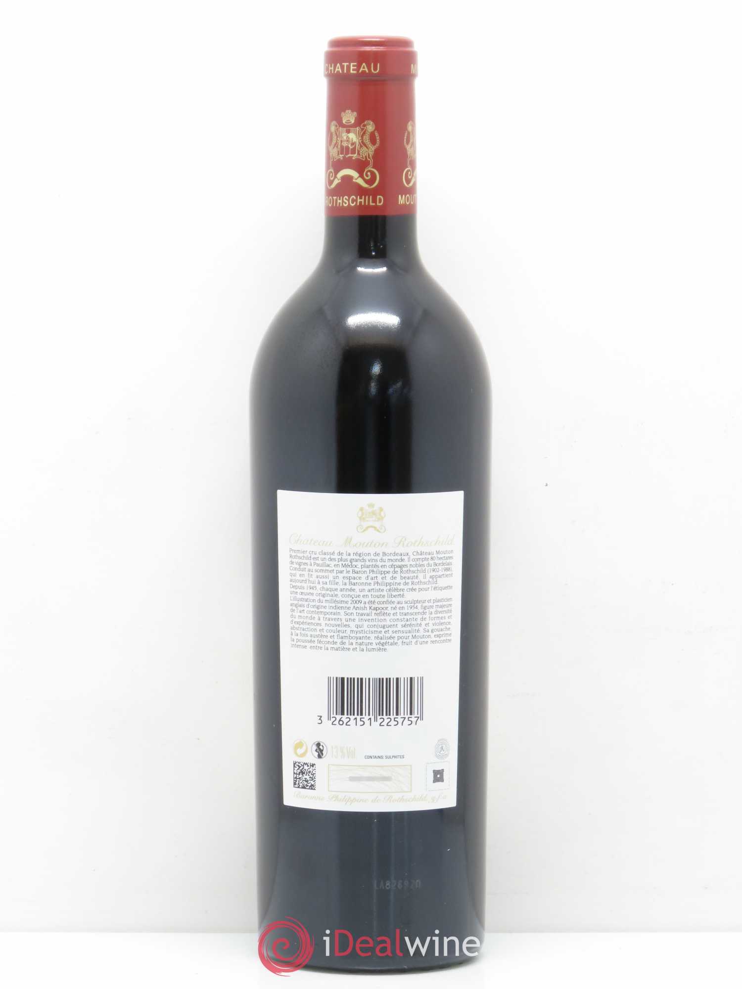 Château Mouton Rothschild 1er Grand Cru Classé (sans prix de réserve) 2009 - Lot de 1 bouteille - 1