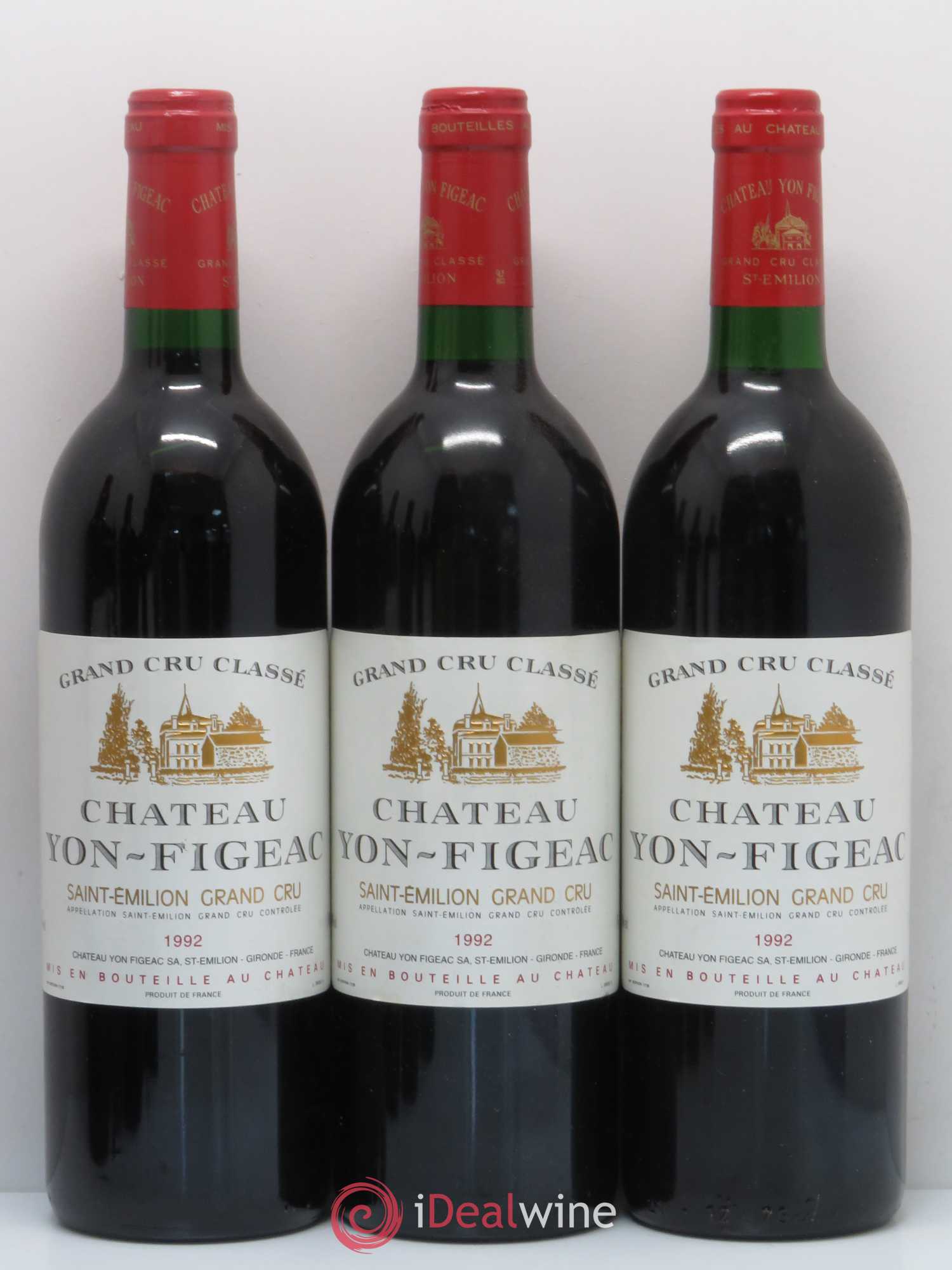 Château Yon Figeac Grand Cru Classé (sans prix de réserve) 1992 - Lot de 6 bouteilles - 1