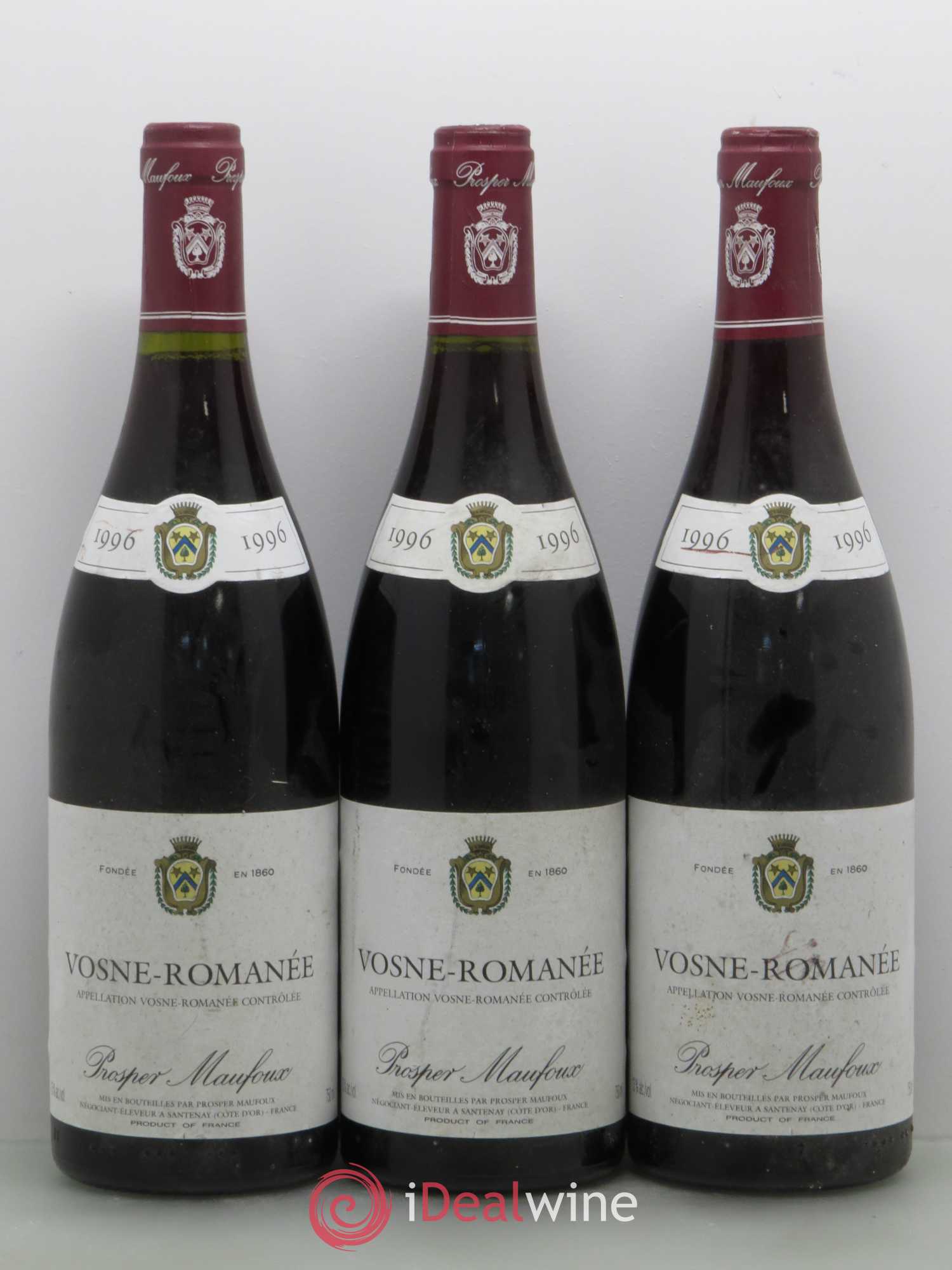 Vosne-Romanée Prosper Manfoux (sans prix de réserve) 1996 - Posten von 6 Flaschen - 1
