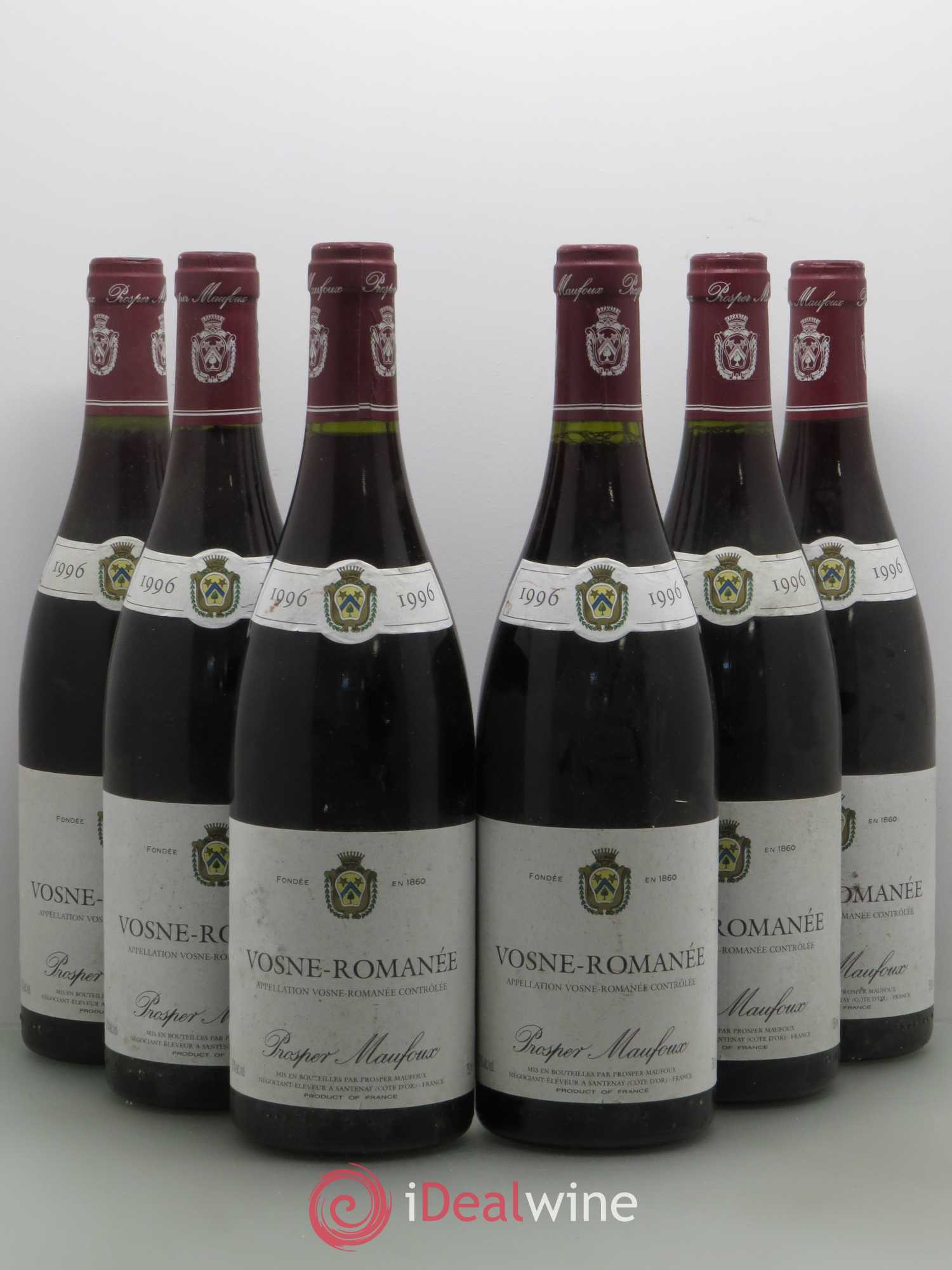 Vosne-Romanée Prosper Manfoux (sans prix de réserve) 1996 - Posten von 6 Flaschen - 0