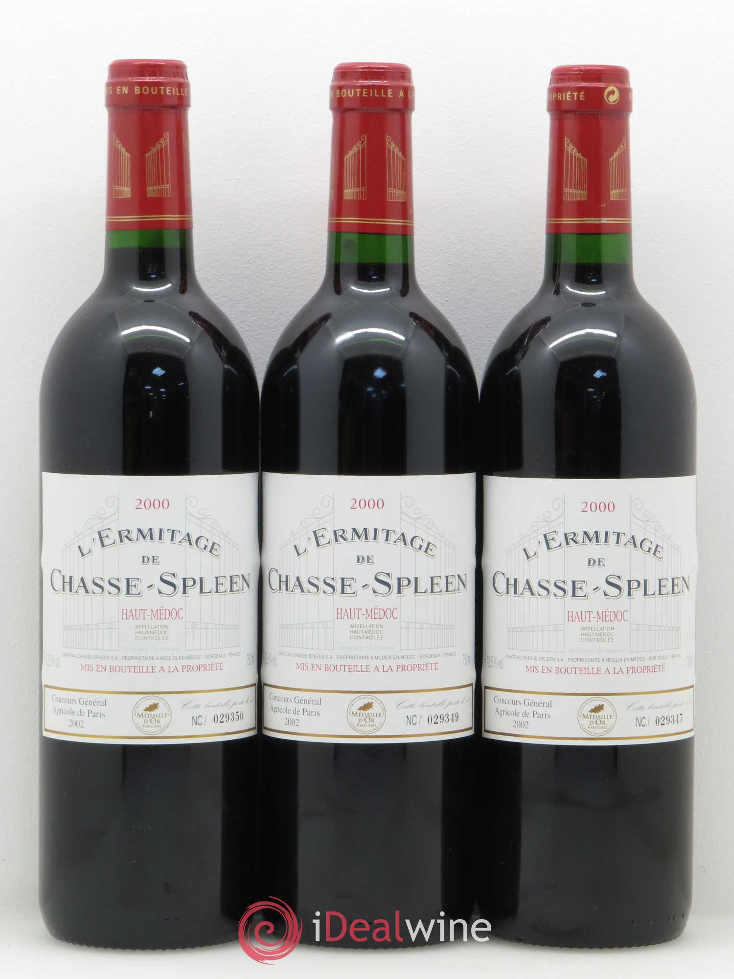 Héritage (Ermitage) de Chasse Spleen  (sans prix de réserve) 2000 - Lot de 12 bouteilles - 3
