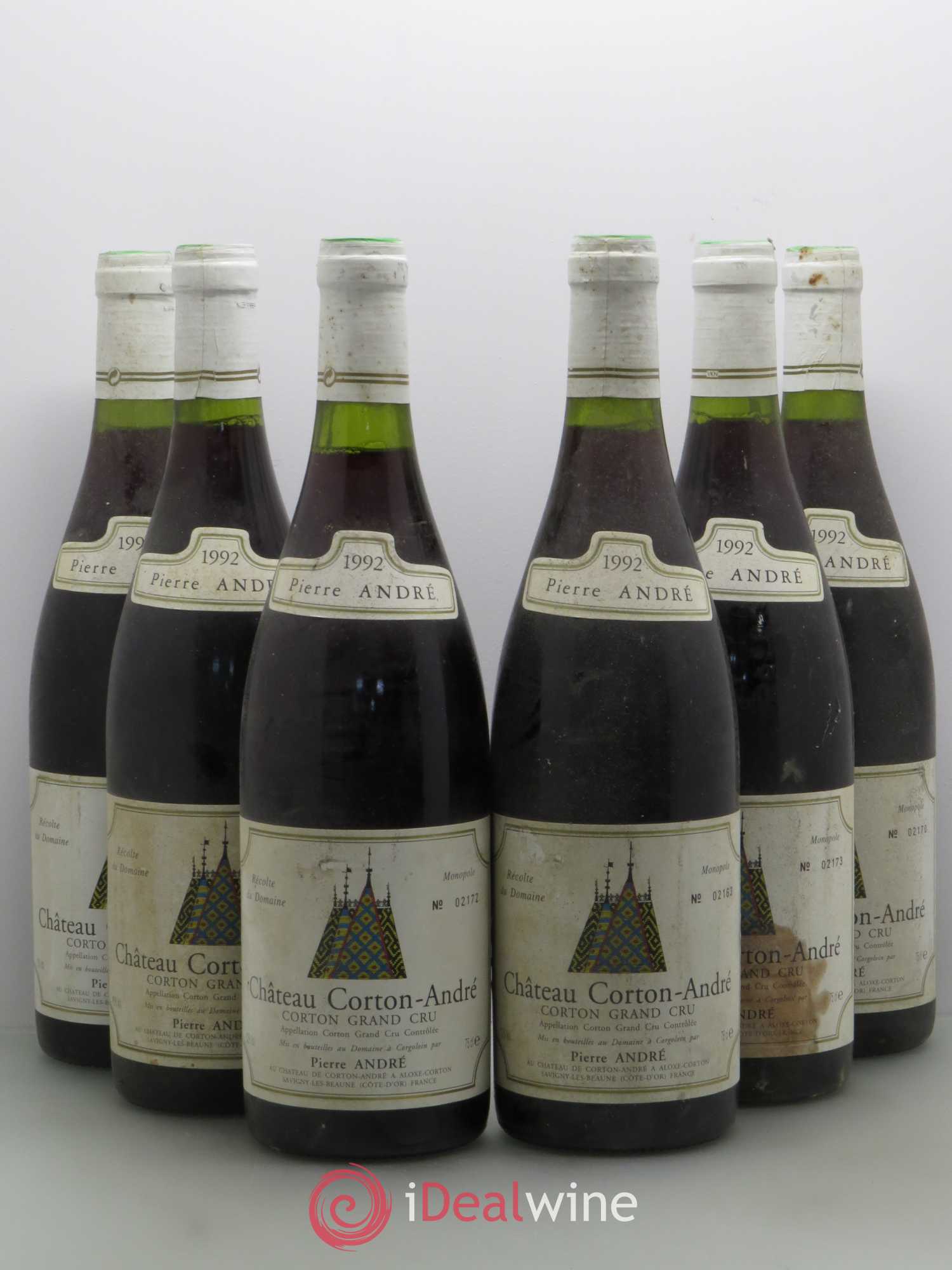 Corton Grand Cru Pierre André (sans prix de réserve) 1992 - Posten von 6 Flaschen - 0