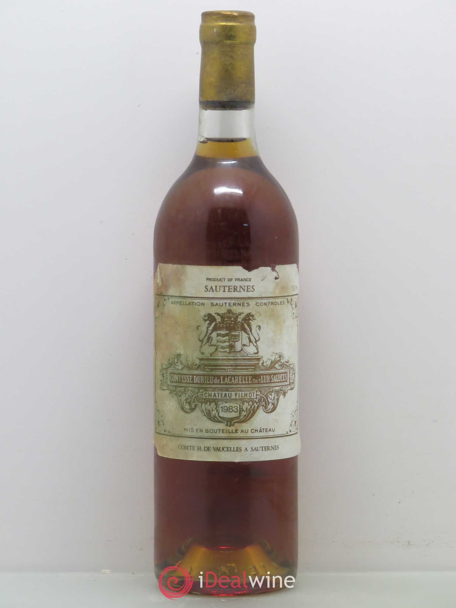 Château Filhot 2ème Grand Cru Classé (senza prezzo di riserva) 1983 - Lotto di 1 bottiglia - 0