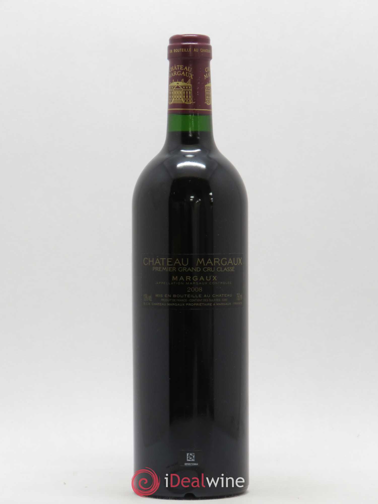 Château Margaux 1er Grand Cru Classé 2008 - Lot de 1 bouteille - 1