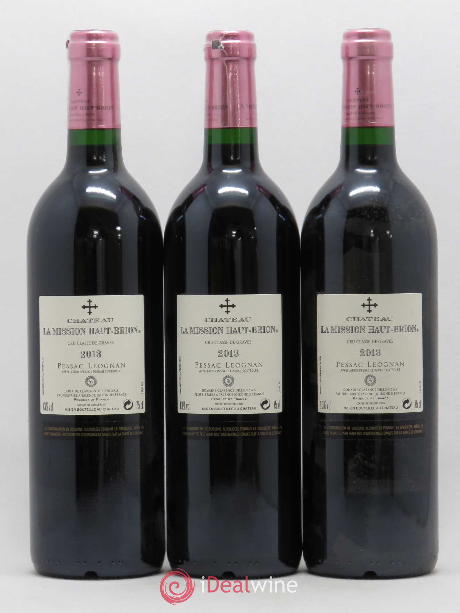 Château la Mission Haut-Brion Cru Classé de Graves 2013 - Lot de 3 bouteilles - 1