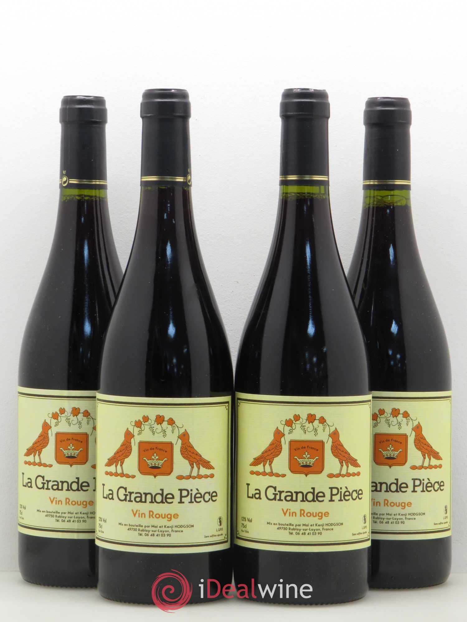 Vin de France La Grande Pièce Mai et Kenji Hodgson 2015 - Posten von 4 Flaschen - 0