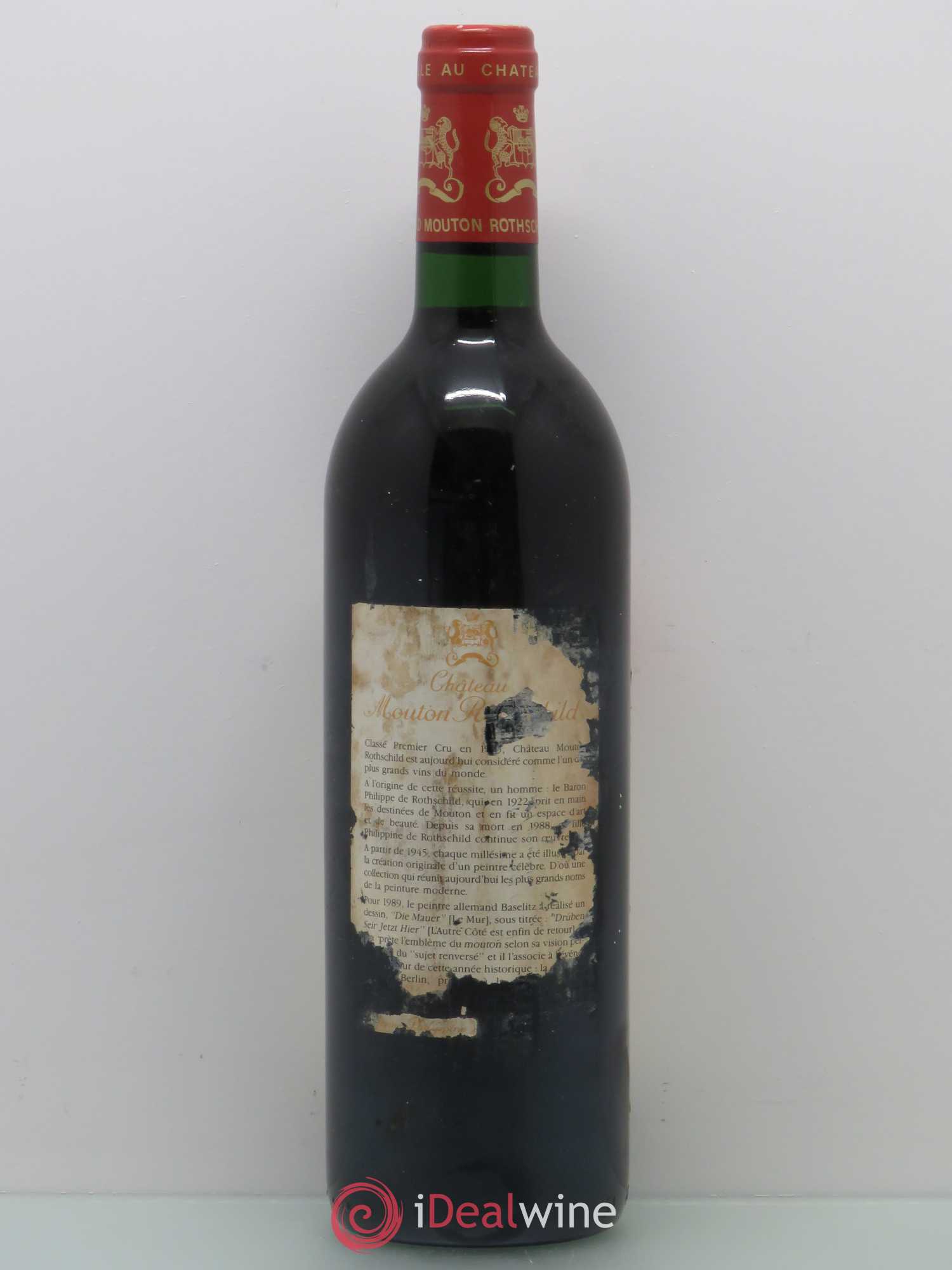 Château Mouton Rothschild 1er Grand Cru Classé (senza prezzo di riserva) 1989 - Lotto di 1 bottiglia - 1