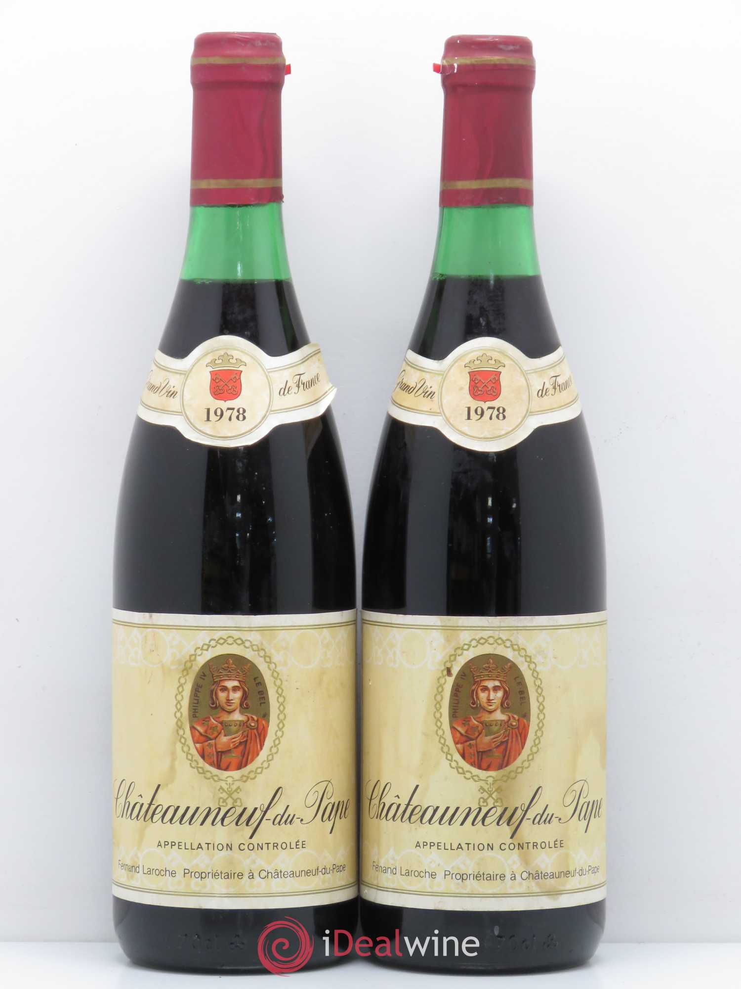 Châteauneuf-du-Pape Fernand Laroche 1978 - Lot de 2 bouteilles - 0