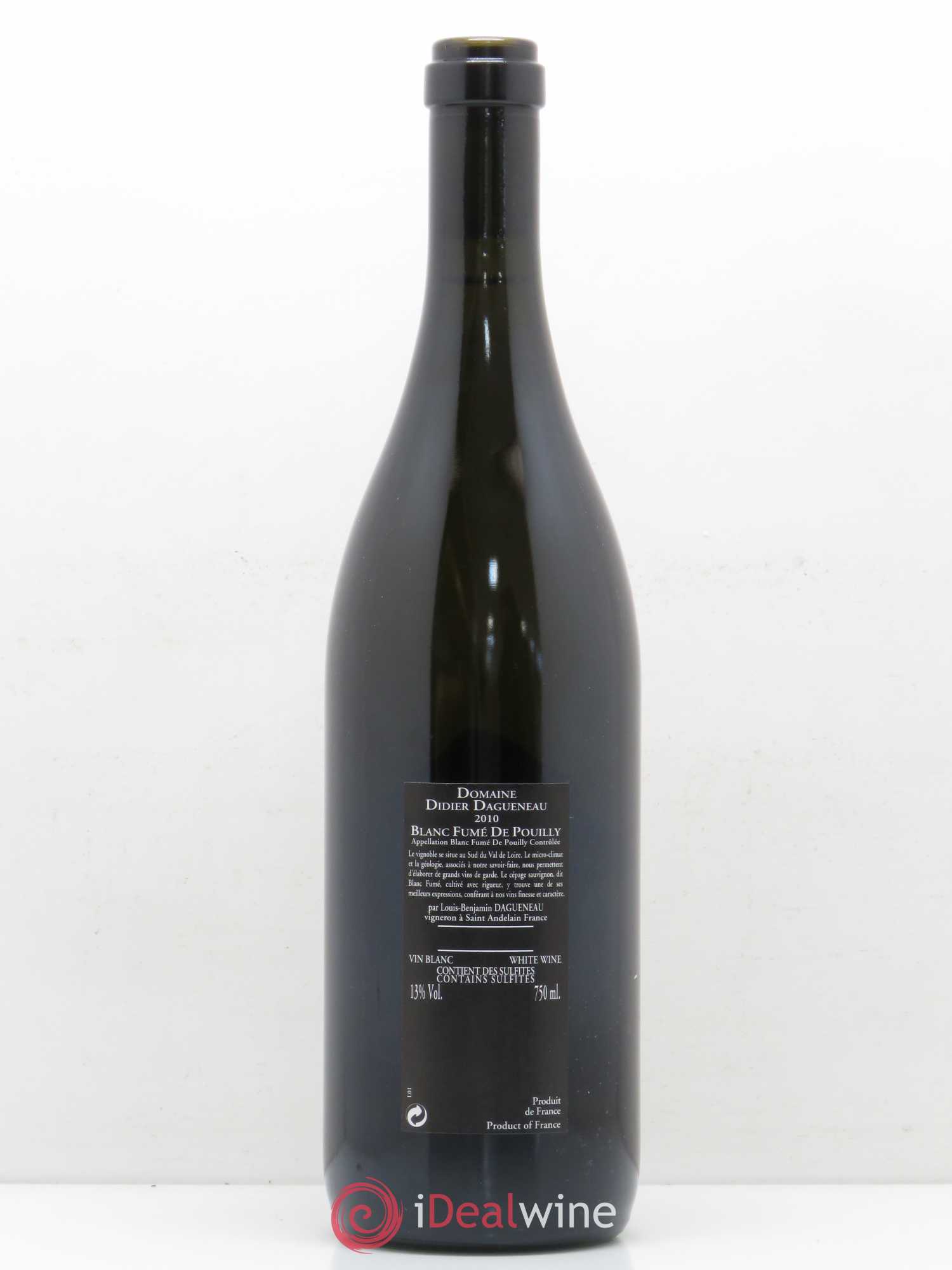 Vin de France (anciennement Pouilly-Fumé) Silex Dagueneau (Domaine Didier - Louis-Benjamin) 2010 - Lot de 1 bouteille - 1