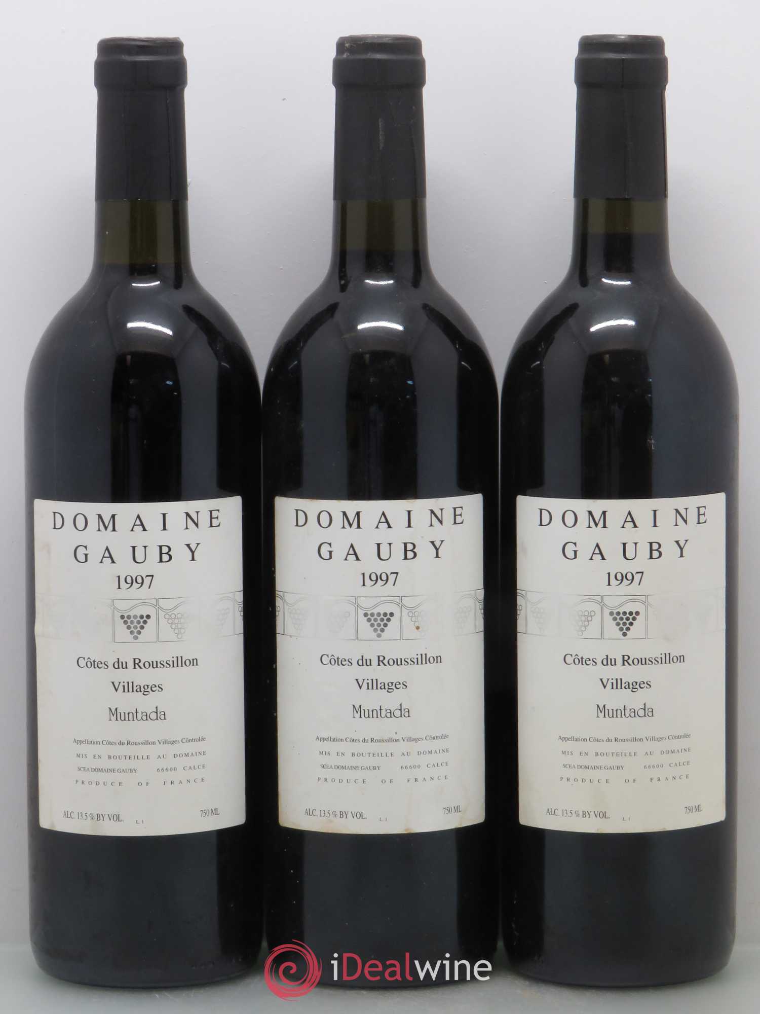 Côtes Catalanes (anciennement Côtes du Roussillon Villages) La Muntada Gauby (Domaine) (sans prix de réserve) 1997 - Lot de 3 bouteilles - 0