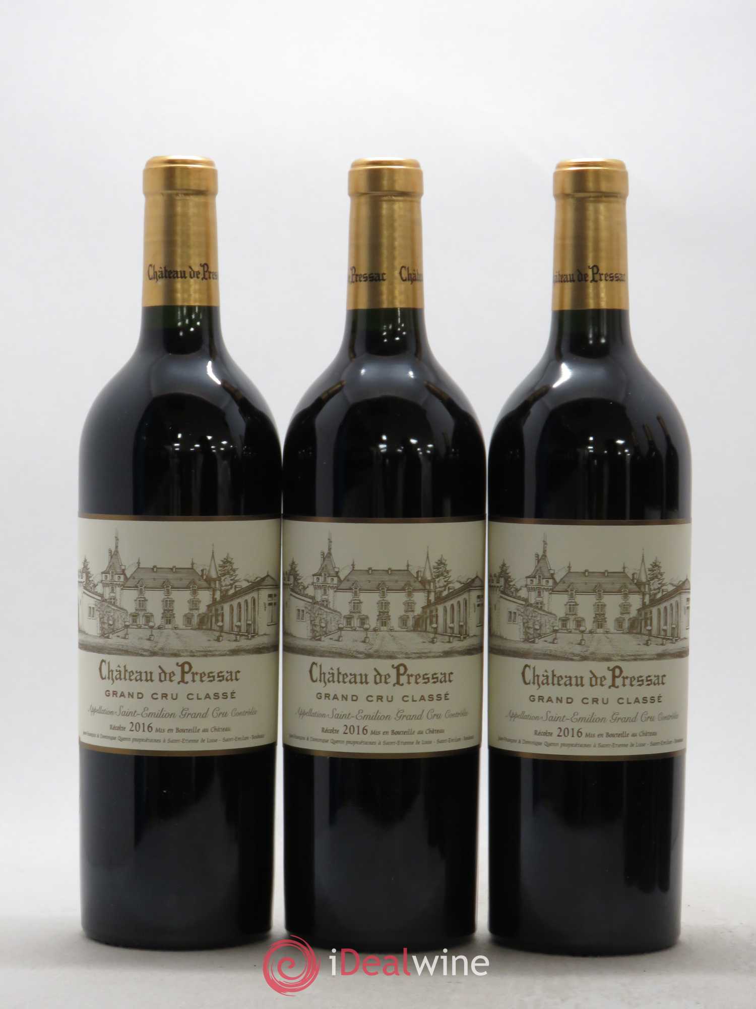 Château de Pressac Grand Cru Classé 2016 - Lot de 6 bouteilles - 1