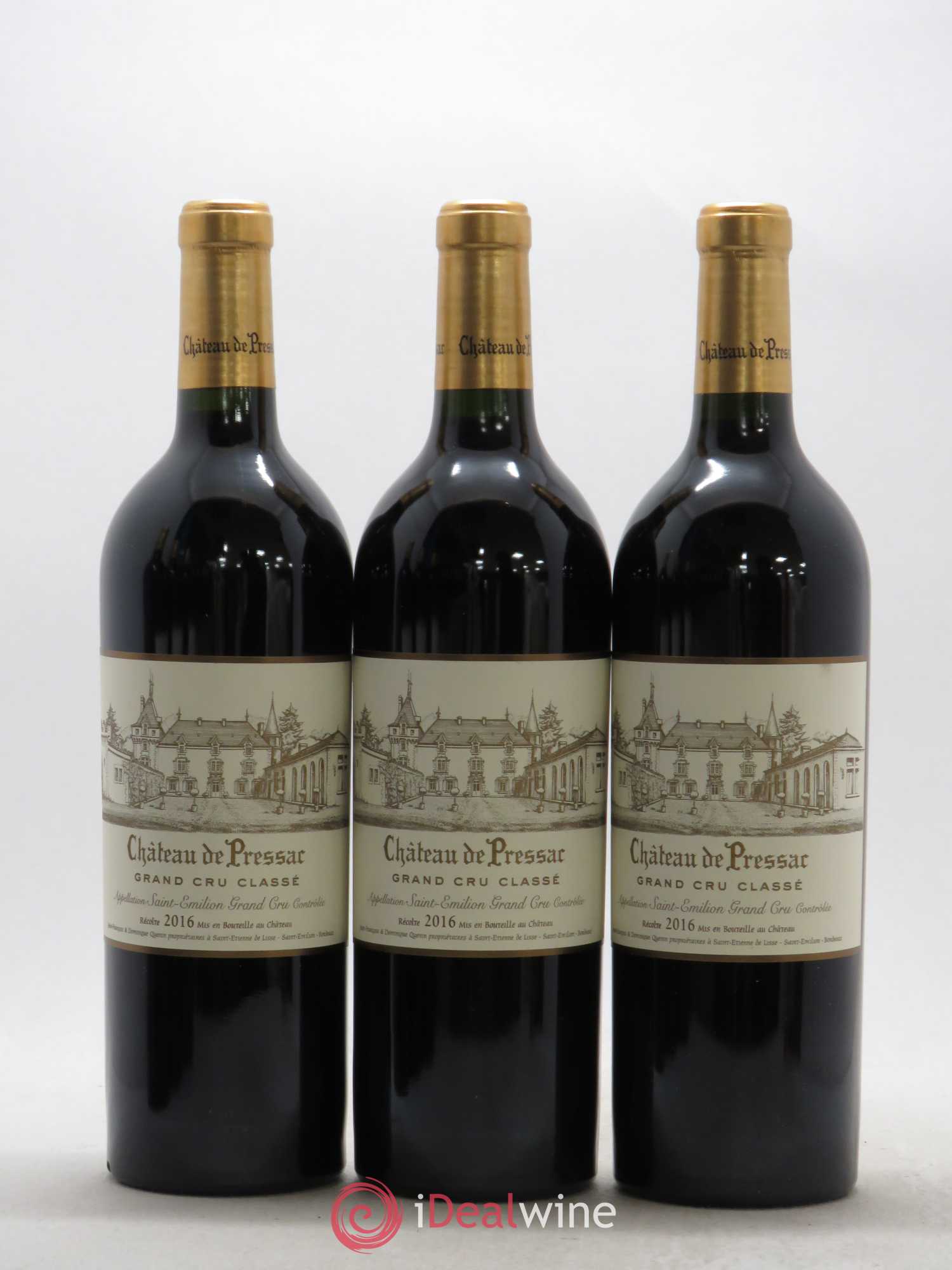 Château de Pressac Grand Cru Classé 2016 - Lot de 6 bouteilles - 2