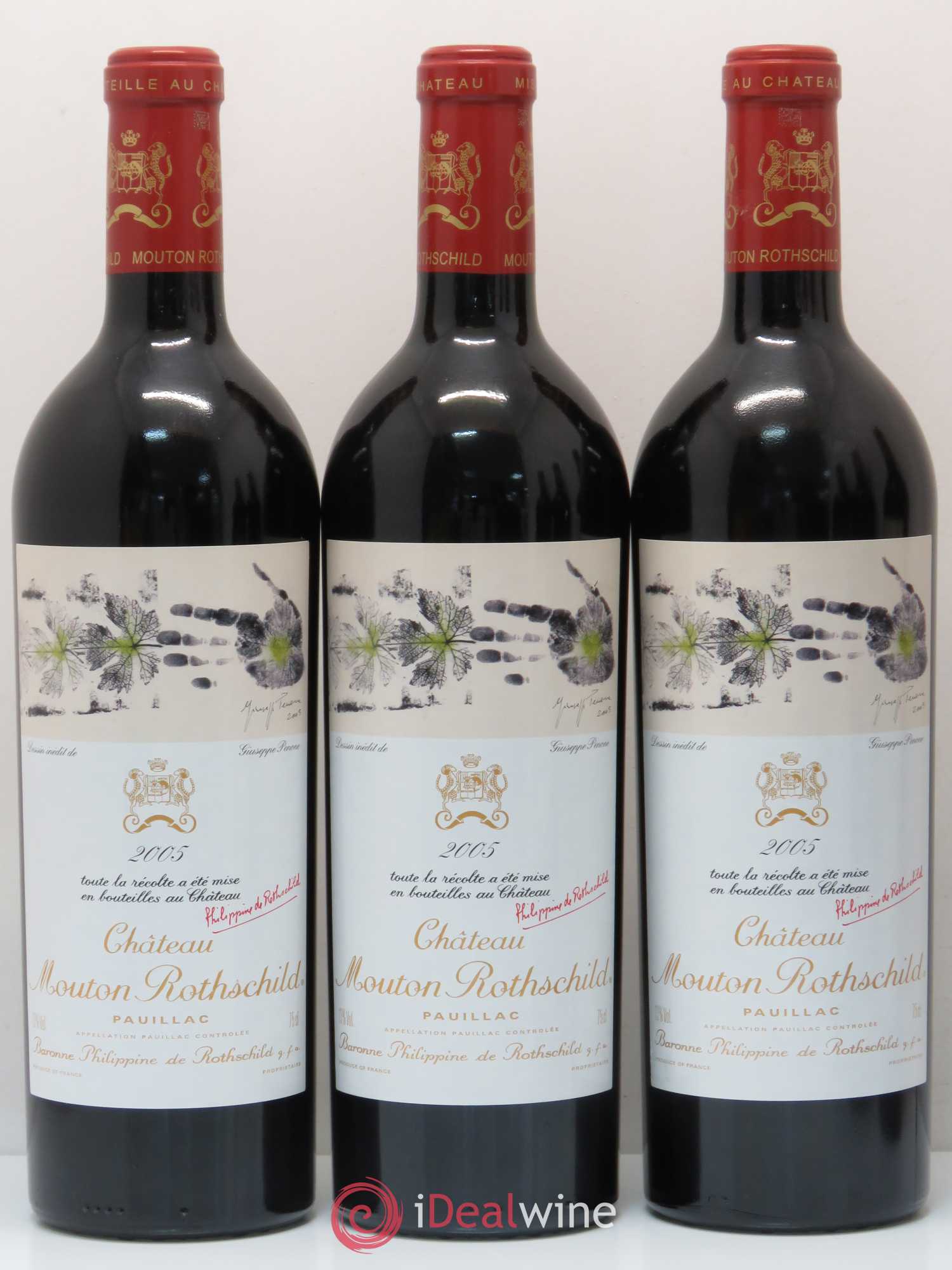 Château Mouton Rothschild 1er Grand Cru Classé 2005 - Lot de 6 bouteilles - 1