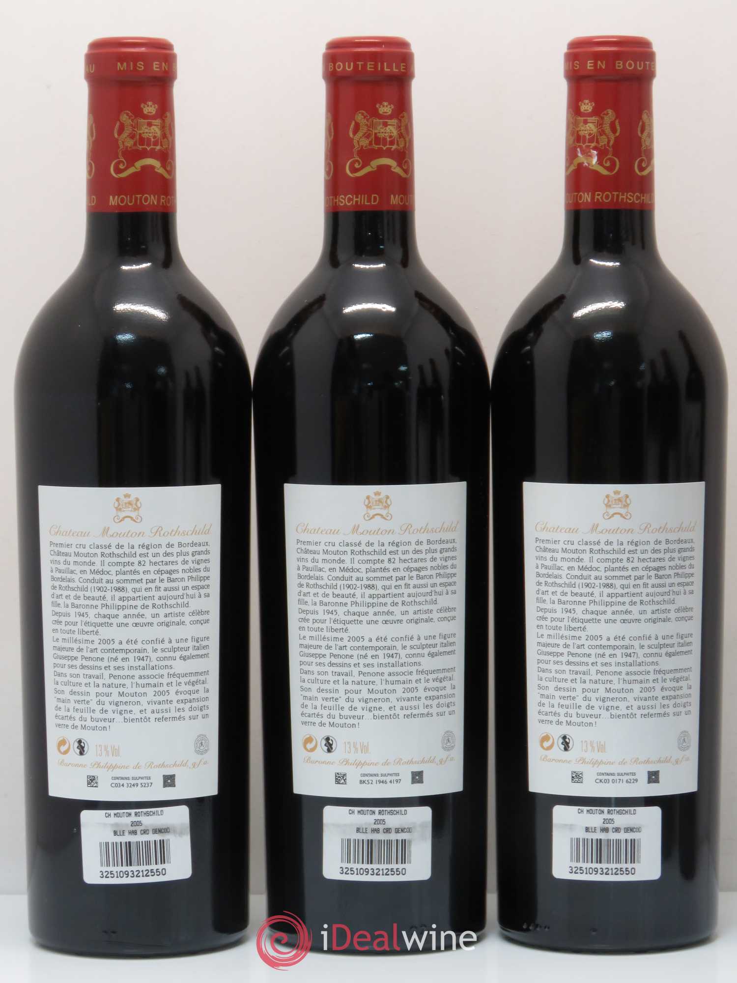 Château Mouton Rothschild 1er Grand Cru Classé 2005 - Lot de 6 bouteilles - 2