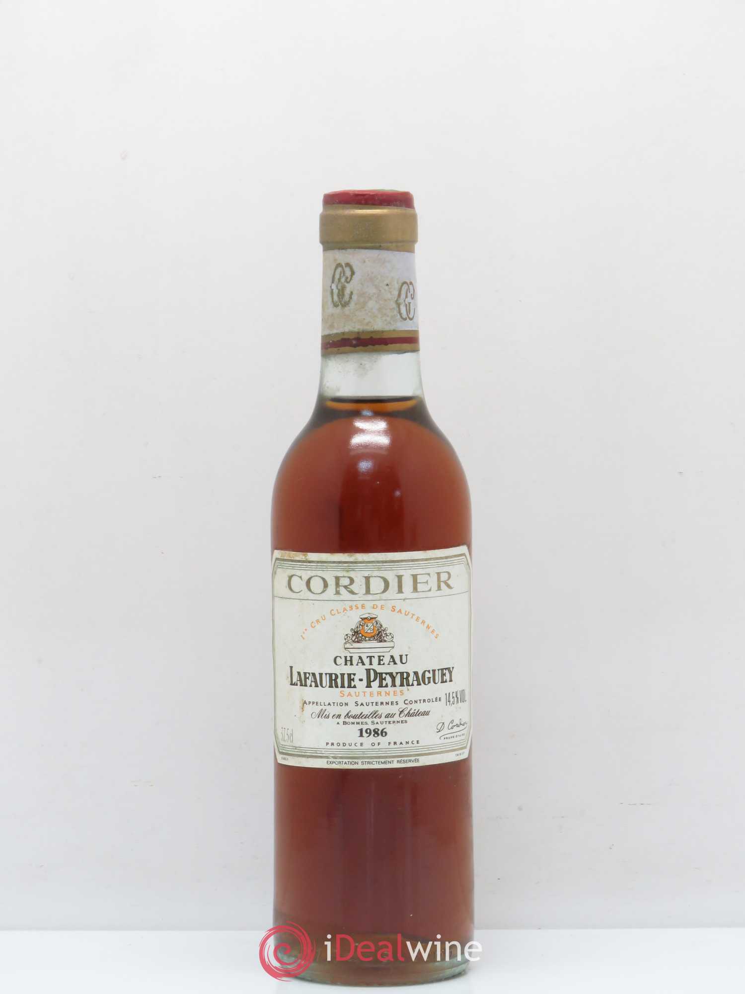 Château Lafaurie-Peyraguey 1er Grand Cru Classé 1986 - Lotto di 1 mezza bottiglia - 0
