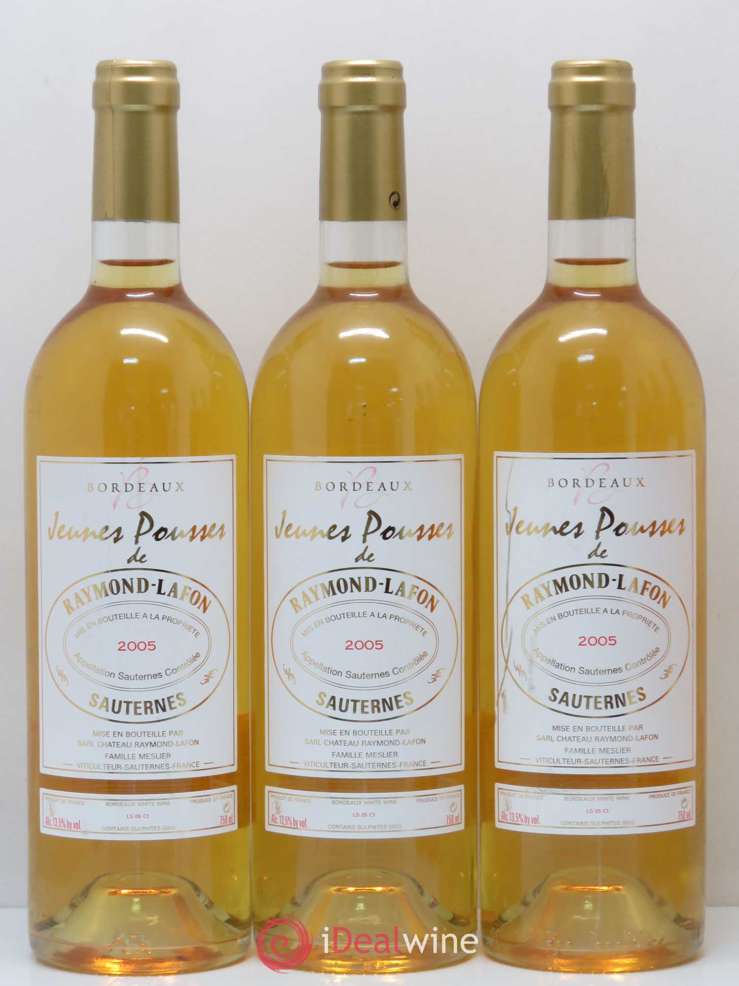 Sauternes Jeunes Pousses de Lafon 2005 - Lotto di 6 bottiglie - 1