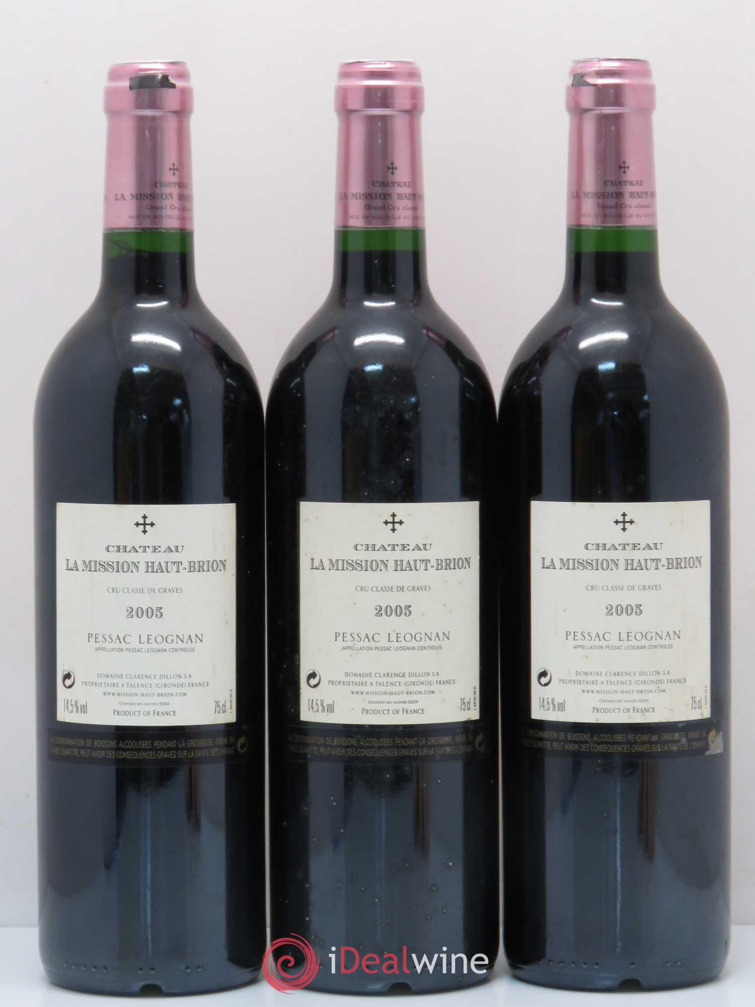 Château la Mission Haut-Brion Cru Classé de Graves 2005 - Lotto di 3 bottiglie - 1