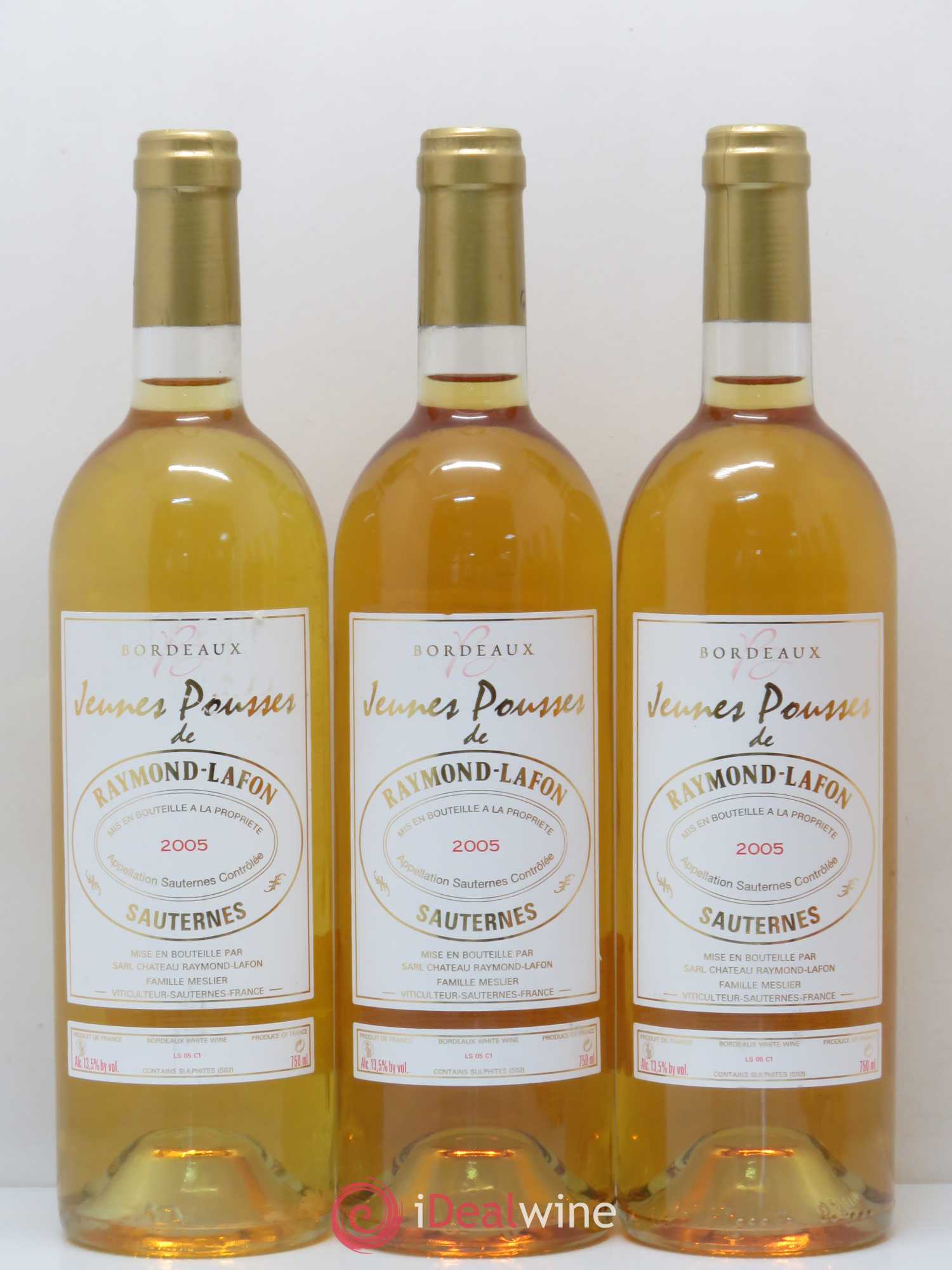 Sauternes Jeunes Pousses de Lafon 2005 - Lotto di 6 bottiglie - 1