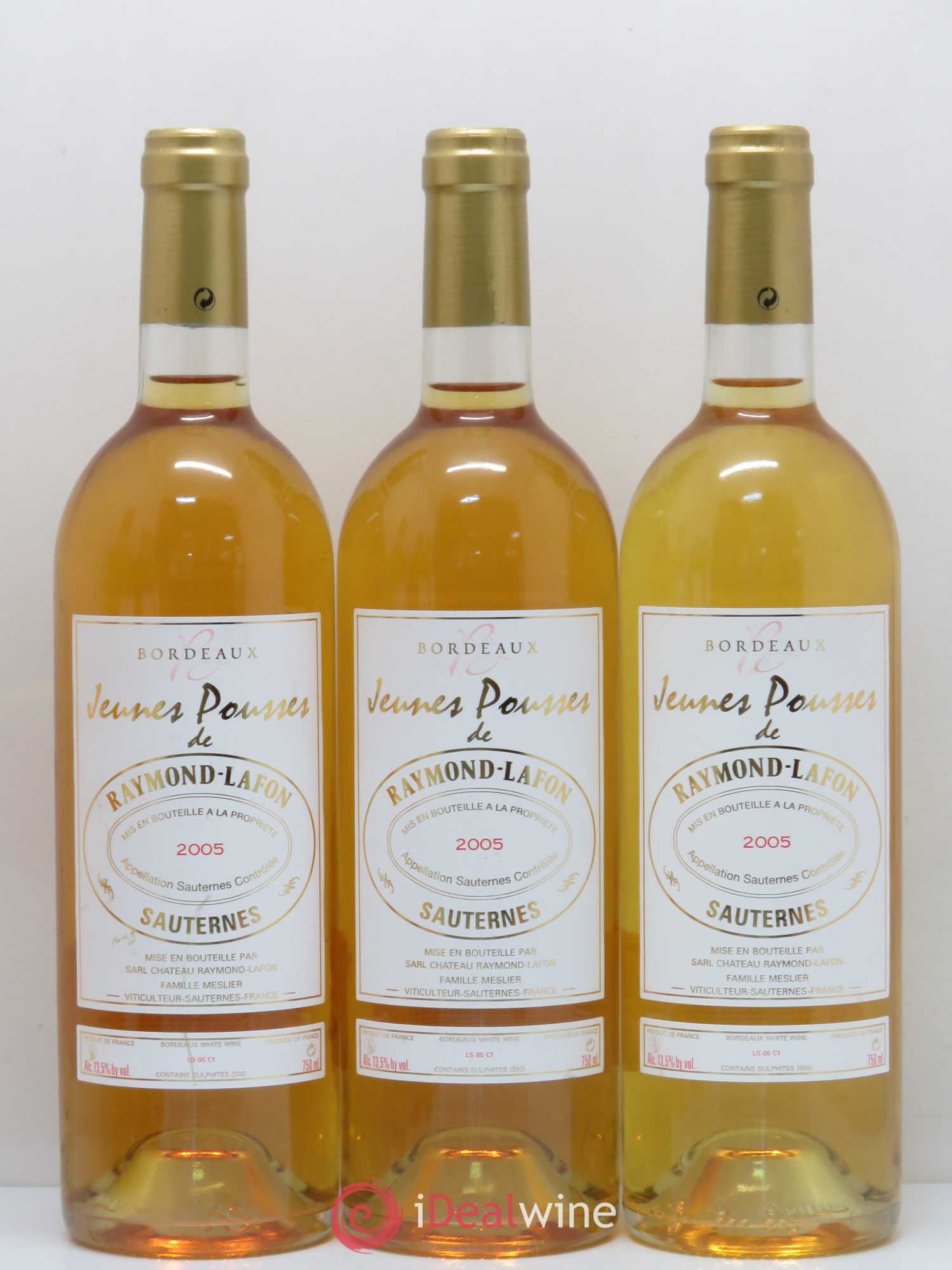 Sauternes Jeunes Pousses de Lafon 2005 - Lotto di 6 bottiglie - 2