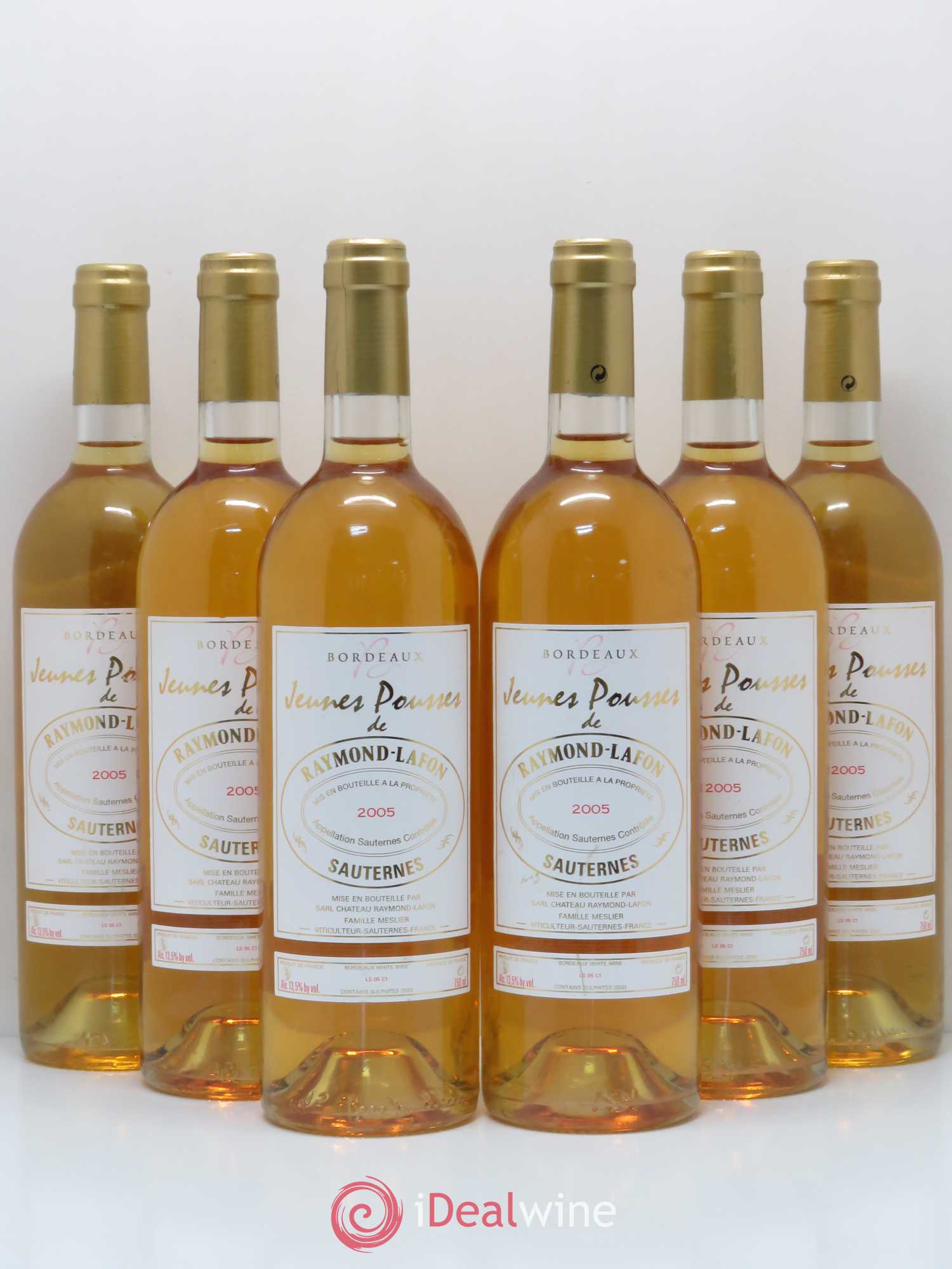 Sauternes Jeunes Pousses de Lafon 2005 - Lotto di 6 bottiglie - 0