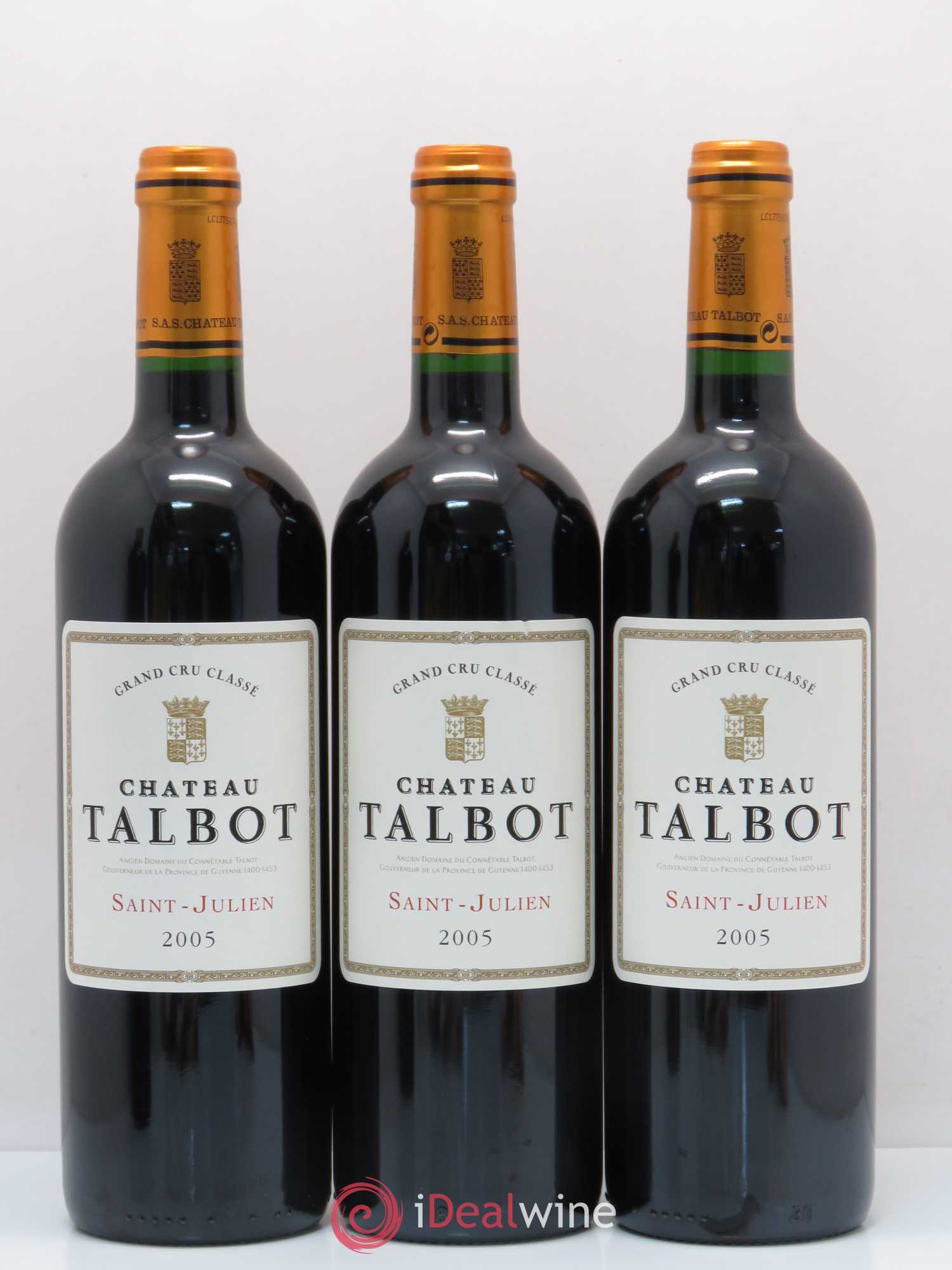Château Talbot 4ème Grand Cru Classé 2005 - Lot de 12 bouteilles - 1