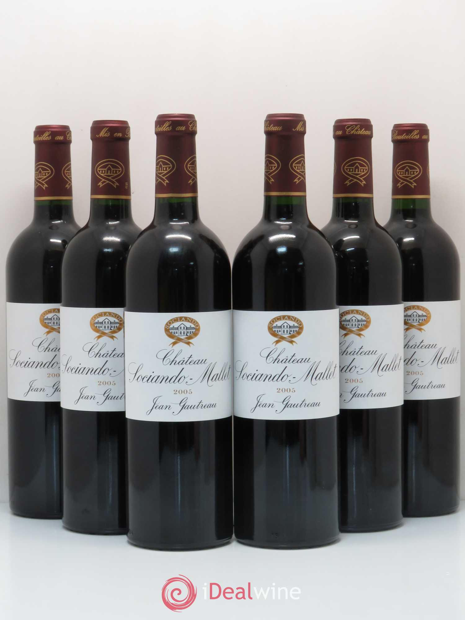 Château Sociando Mallet 2005 - Lot de 6 bouteilles - 0