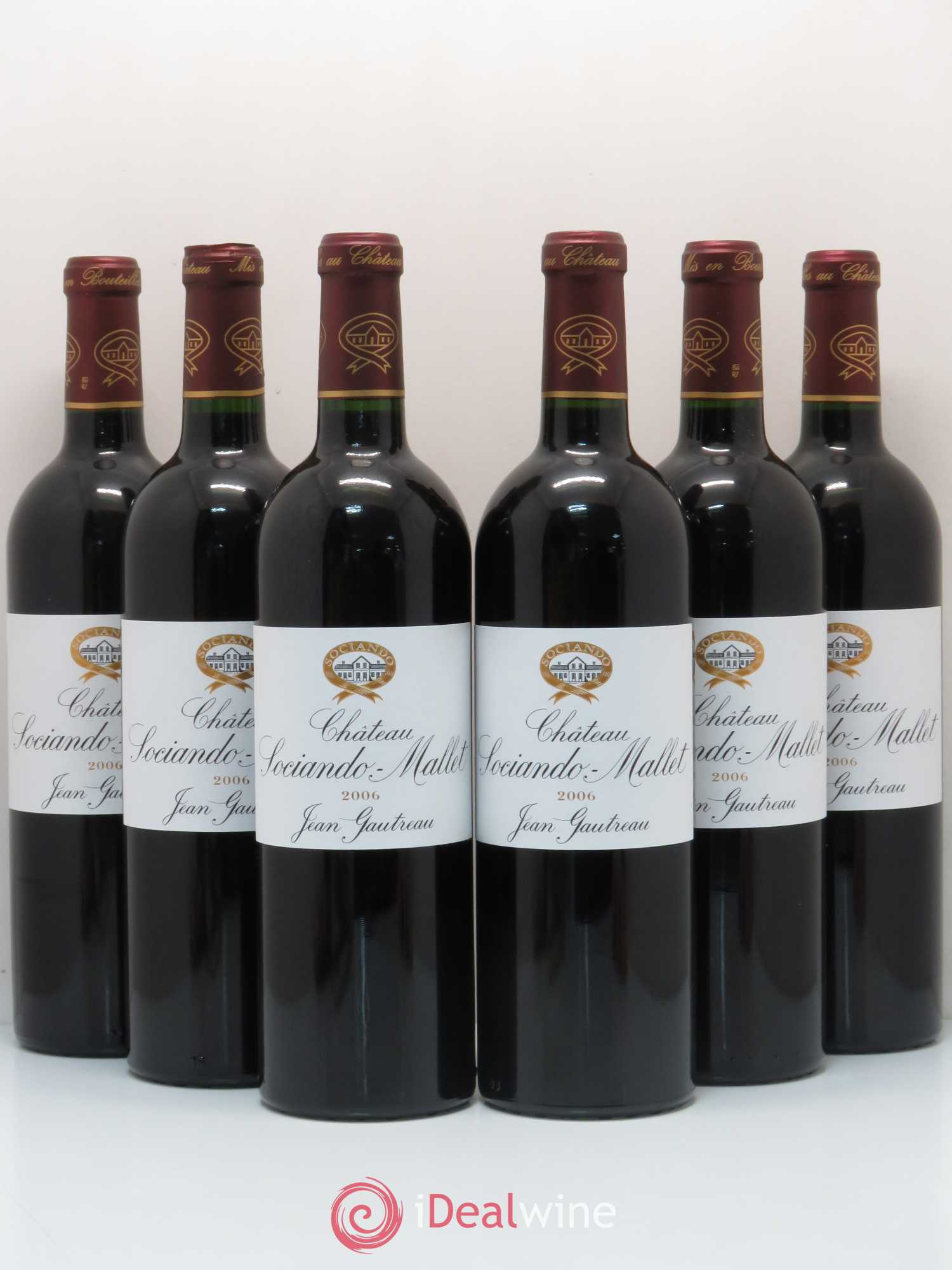 Château Sociando Mallet 2006 - Lot de 6 bouteilles - 0