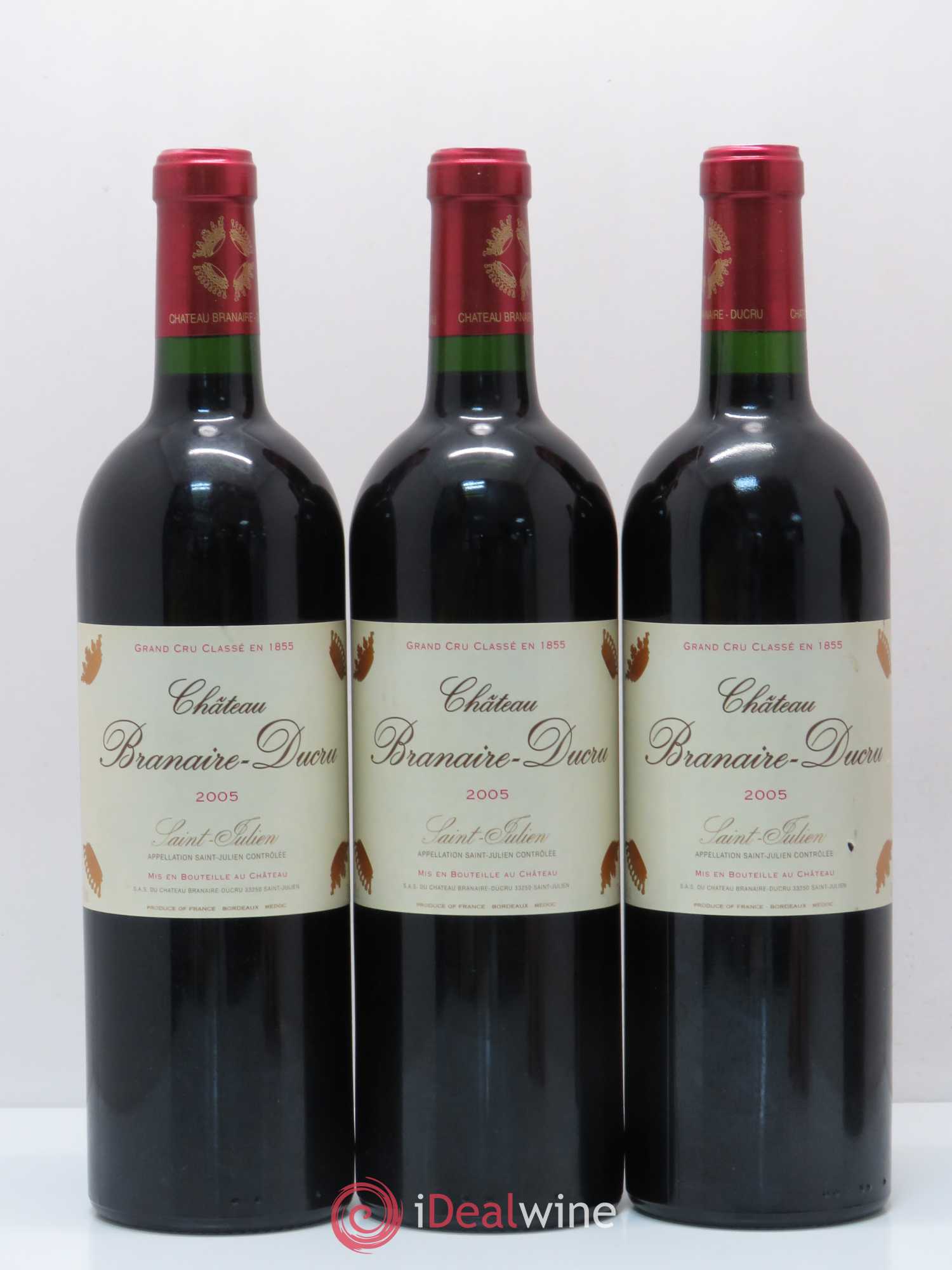 Château Branaire Ducru 4ème Grand Cru Classé 2005 - Lot de 12 bouteilles - 1