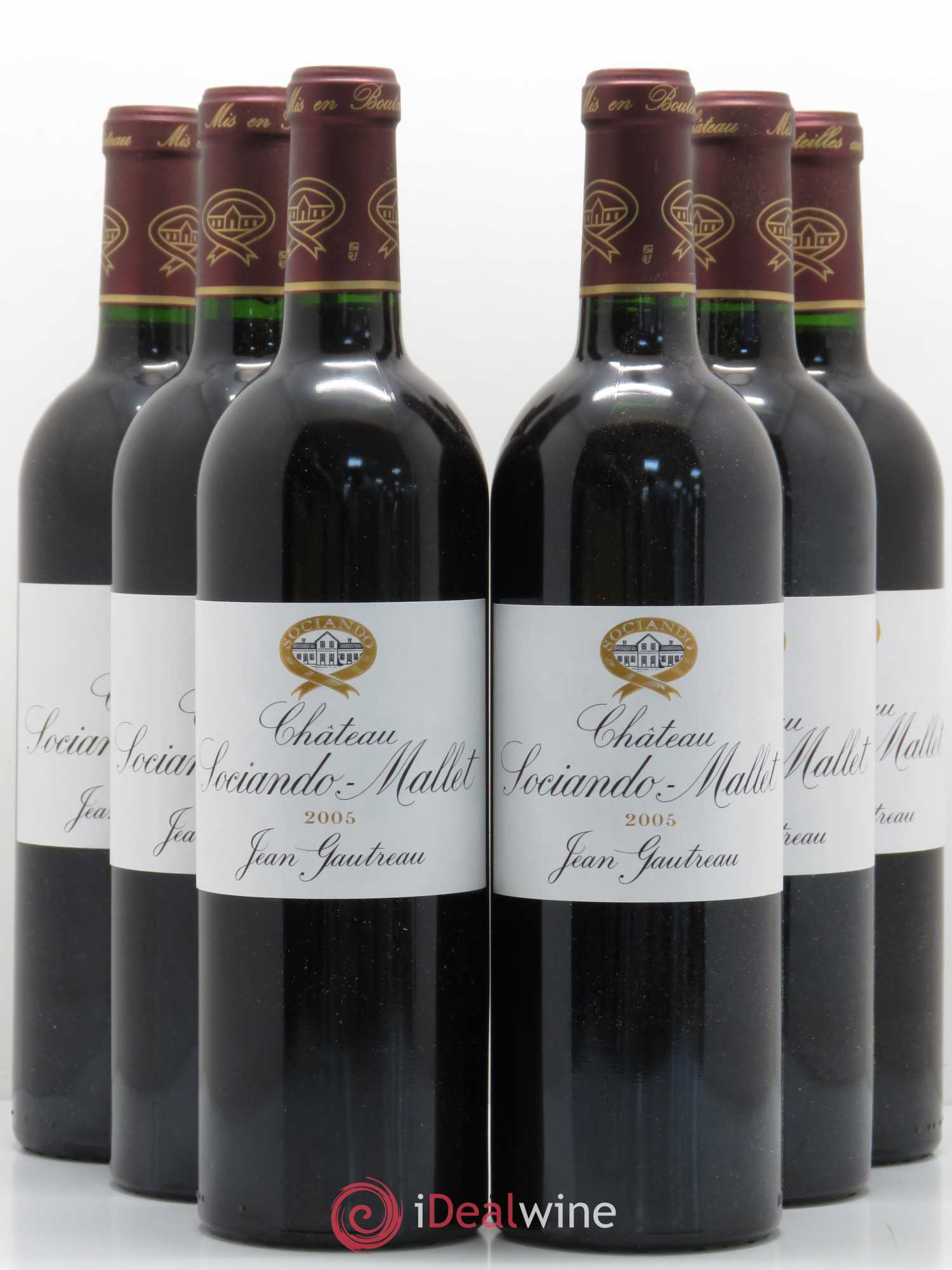 Château Sociando Mallet 2005 - Lot de 6 bouteilles - 0