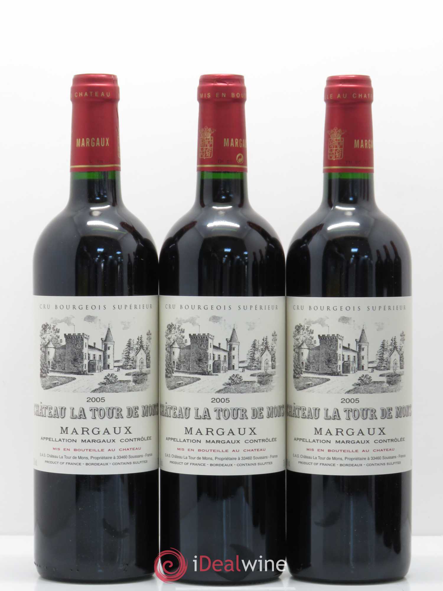 Château la Tour de Mons Cru Bourgeois 2005 - Lot de 6 bouteilles - 1