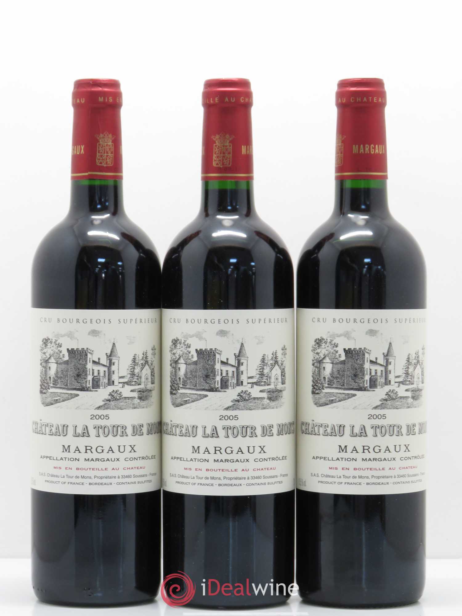 Château la Tour de Mons Cru Bourgeois 2005 - Lot de 6 bouteilles - 2