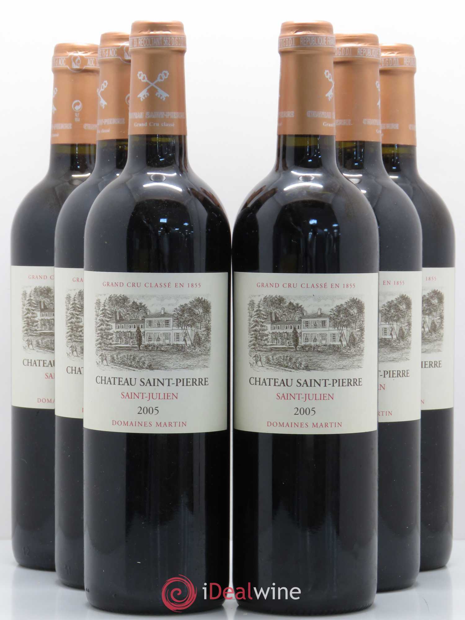 Château Saint-Pierre 4ème Grand Cru Classé 2005 - Lot de 6 bouteilles - 0