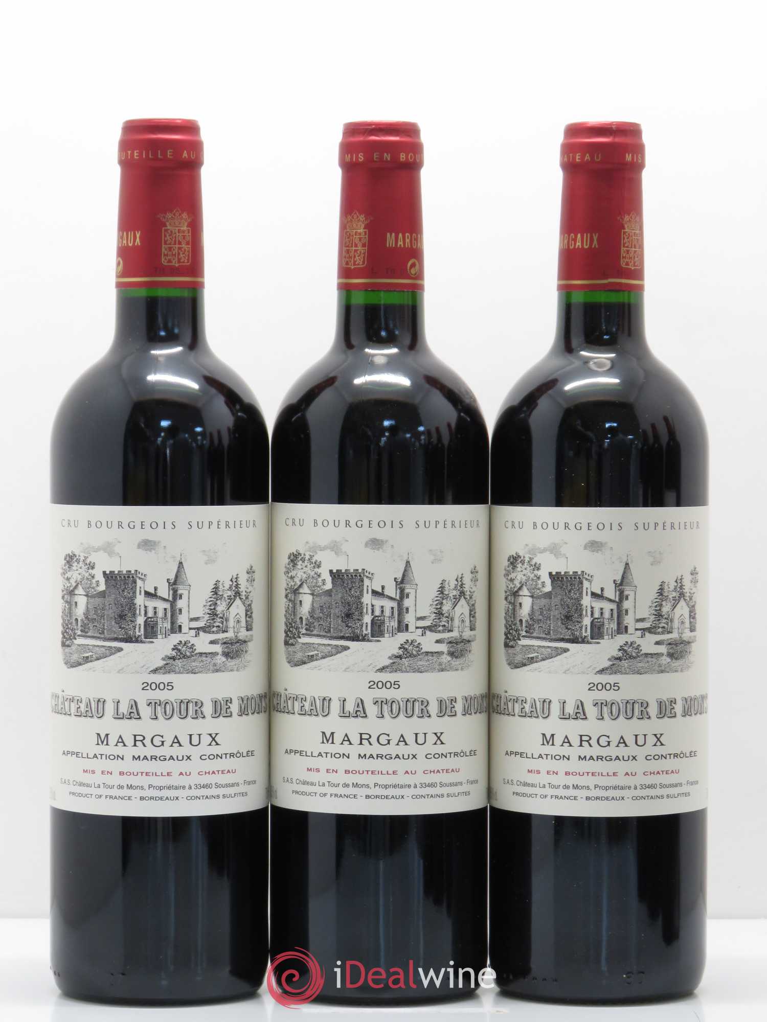 Château la Tour de Mons Cru Bourgeois 2005 - Lot de 6 bouteilles - 1