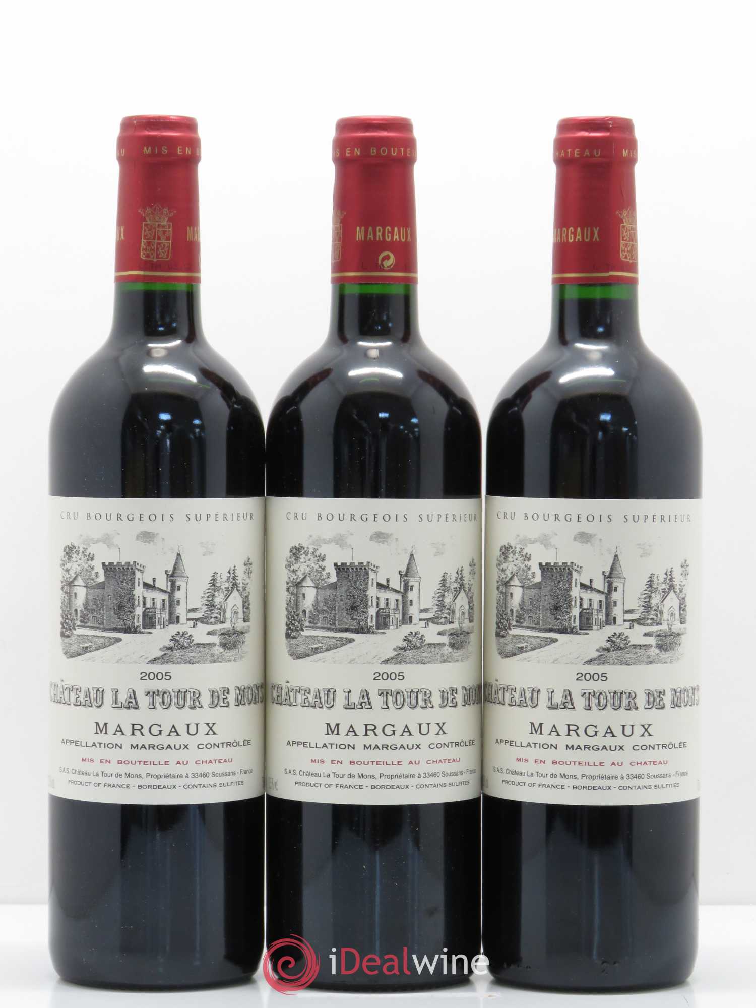 Château la Tour de Mons Cru Bourgeois 2005 - Lot de 6 bouteilles - 2