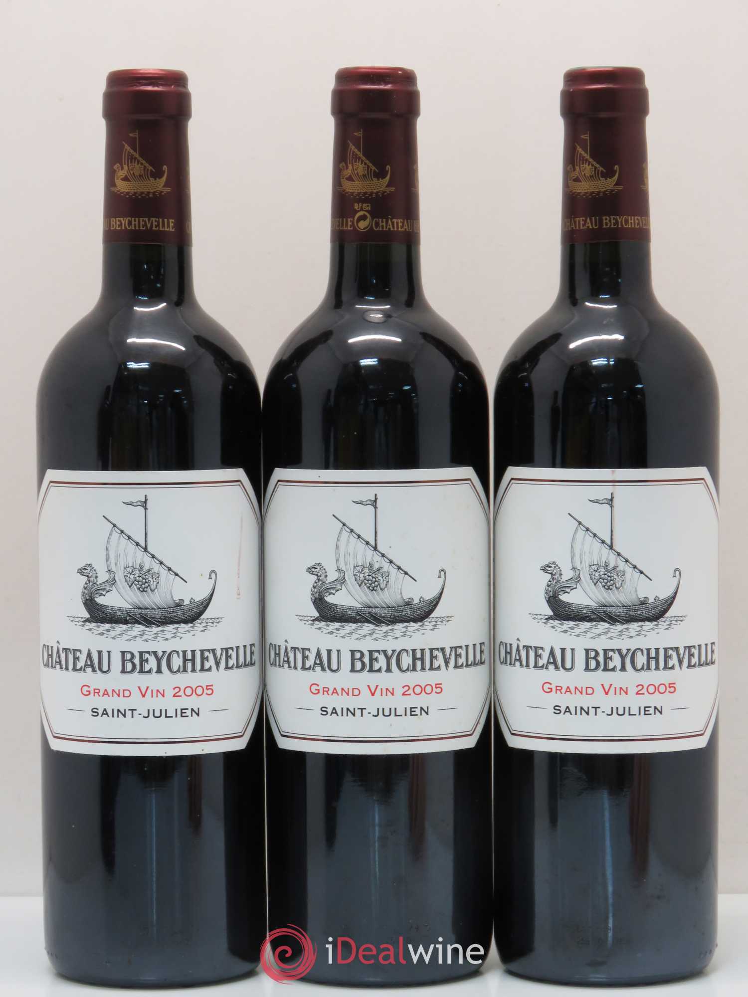 Château Beychevelle 4ème Grand Cru Classé 2005 - Lot de 3 bouteilles - 0