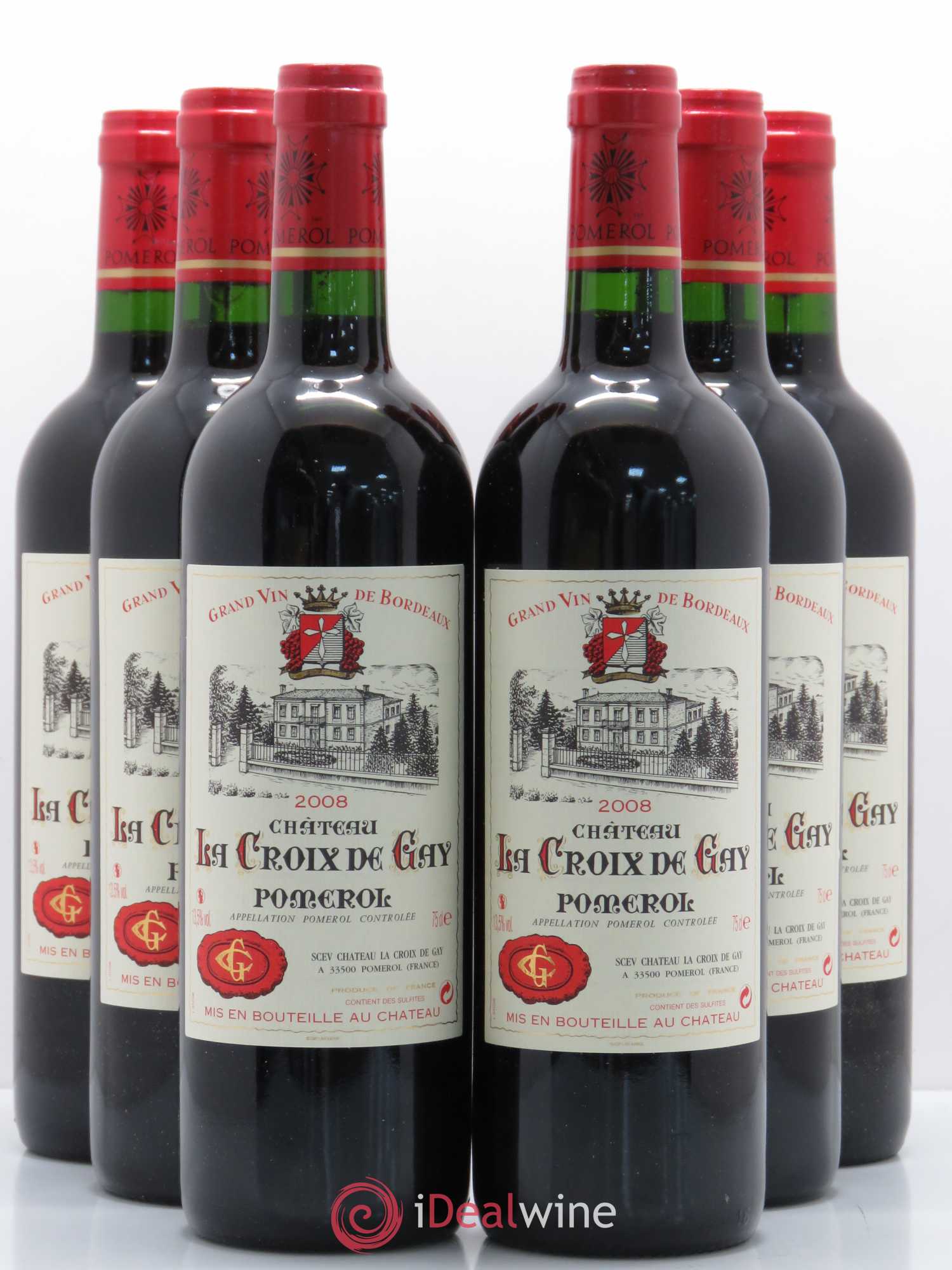 Château la Croix de Gay 2008 - Lot de 6 bouteilles - 0