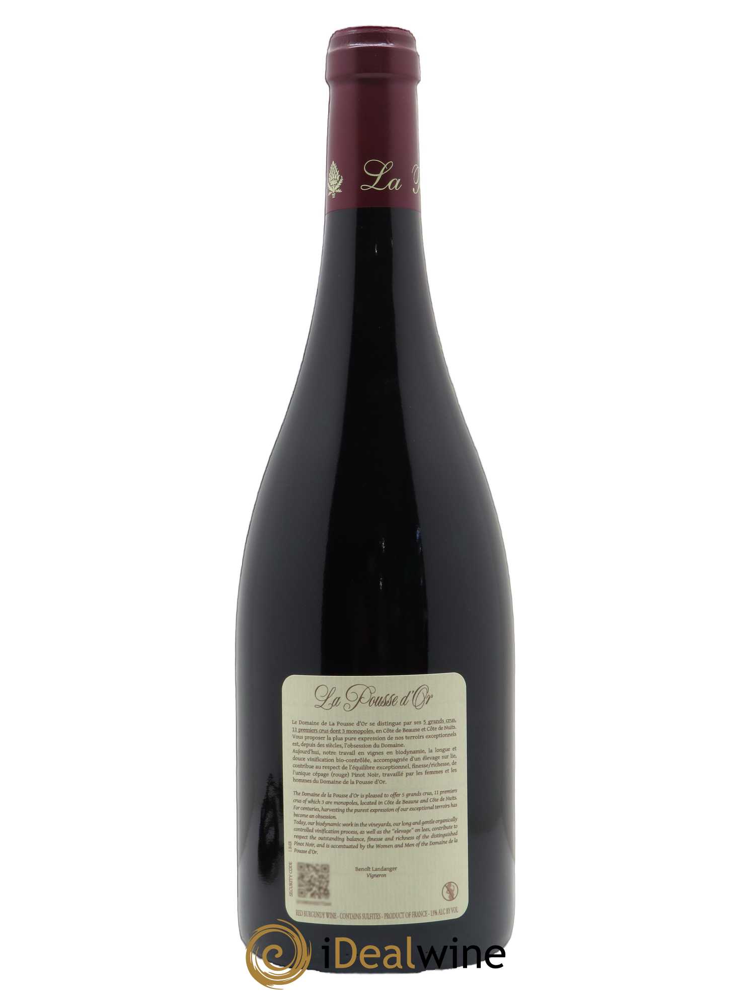 Volnay 1er Cru Clos de la Bousse d'Or La Pousse d'Or (Domaine de) 2017 - Lot de 1 bouteille - 1