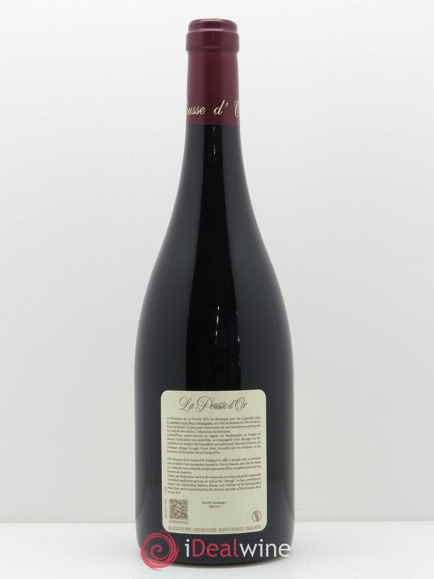 Pommard 1er Cru Les Jarollières La Pousse d'Or (Domaine de) 2017 - Lot de 1 bouteille - 1
