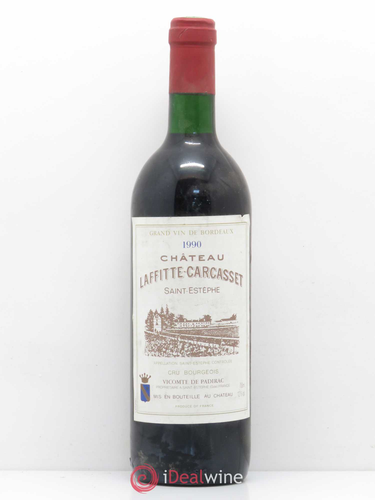 Château Laffitte Carcasset Cru Bourgeois 1990 - Lot de 1 bouteille - 0