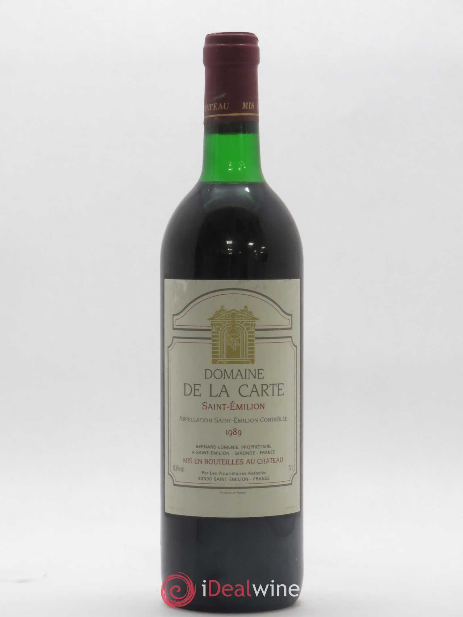 Saint-Émilion Domaine de la Carte (sans prix de réserve) 1989 - Posten von 1 Flasche - 0