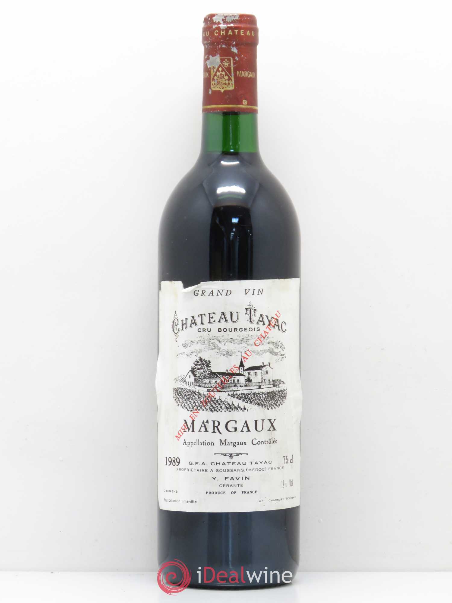 Château Tayac Cru Bourgeois 1989 - Lot de 1 bouteille - 0