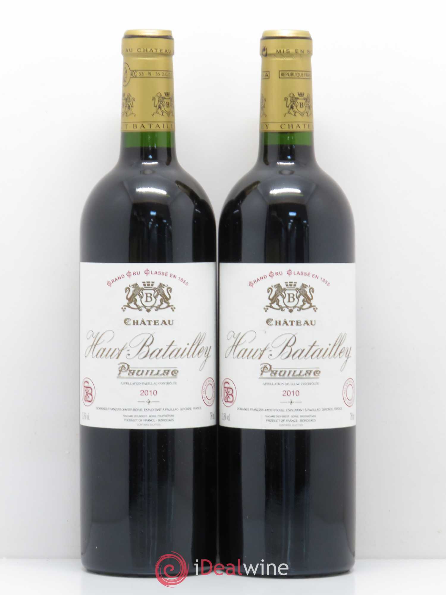 Château Haut Batailley 5ème Grand Cru Classé 2010 - Lot de 2 bouteilles - 0