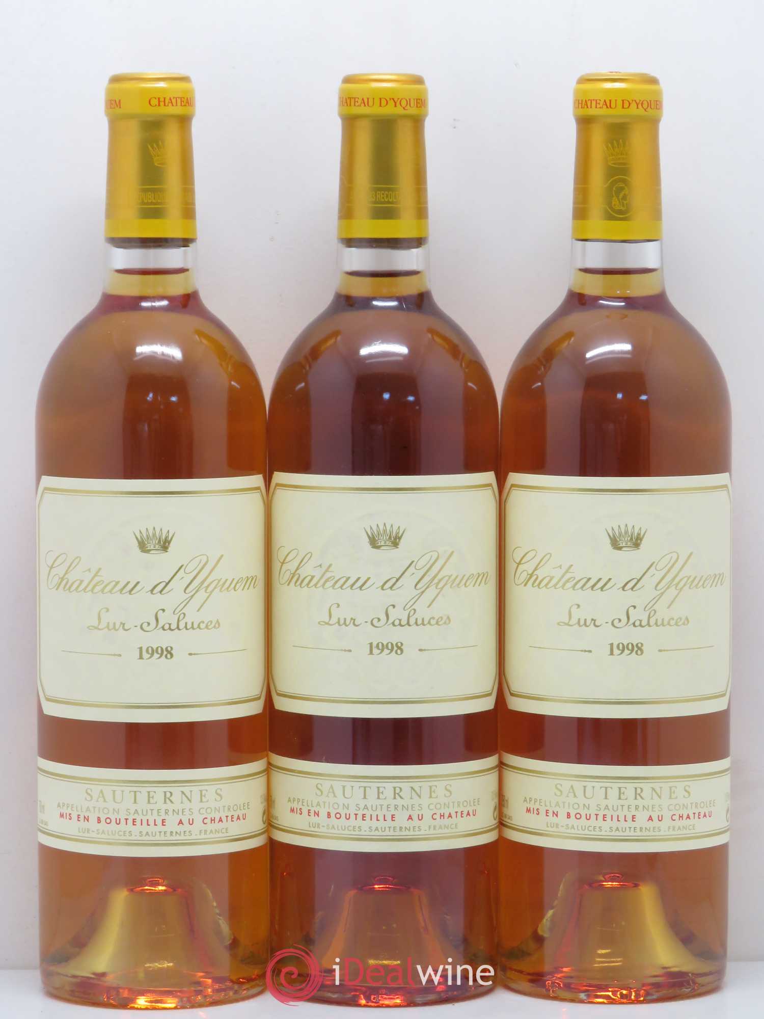 Château d' Yquem 1er Cru Classé Supérieur 1998 - Lotto di 3 bottiglie - 0