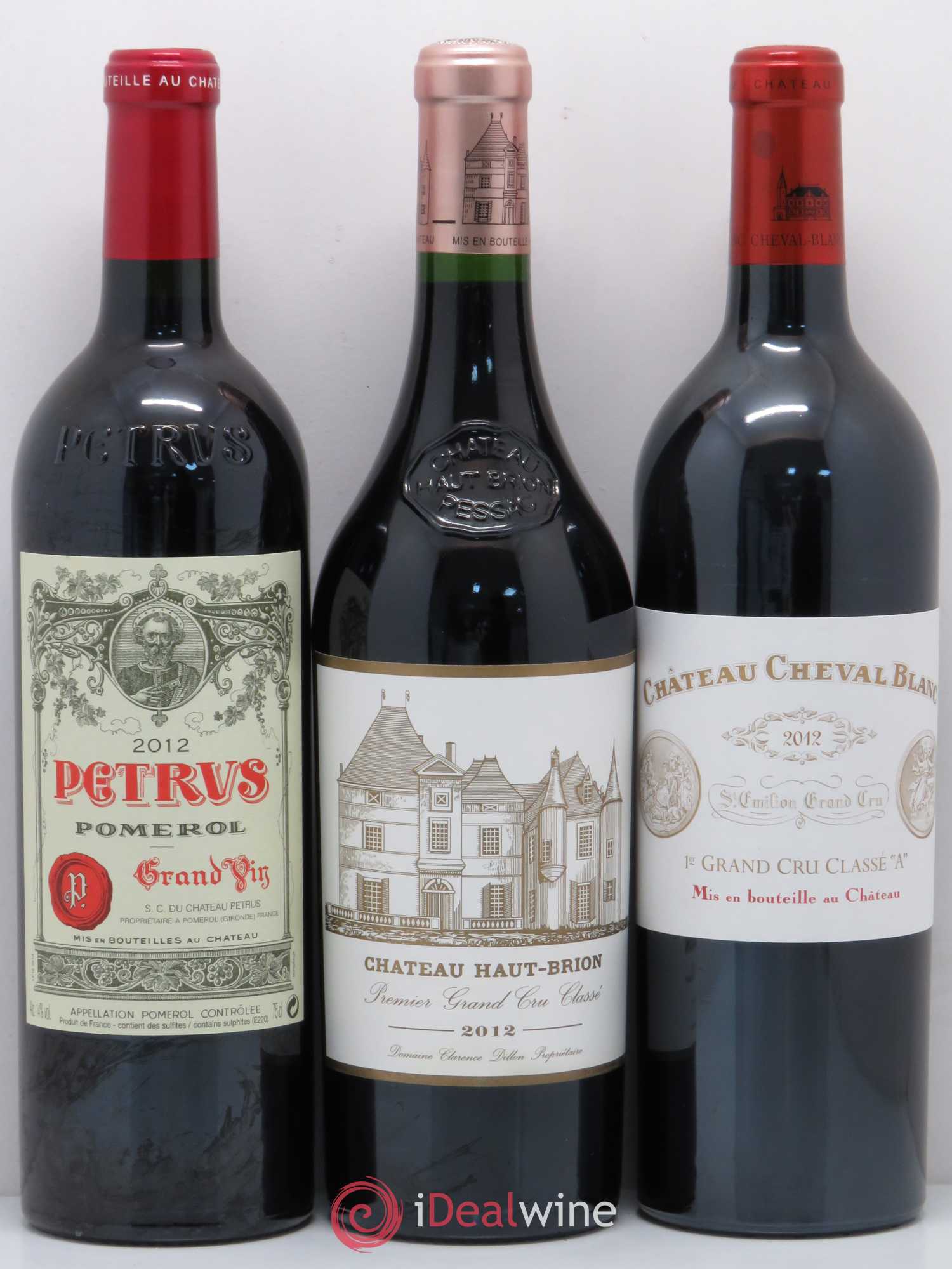 Caisse Duclot collection Mondrian (1 Petrus - 1 Mouton Rothschild - 1 Lafite Rothschild - 1 La Mission Haut Brion - 1 Haut Brion - 1 Margaux - 1 Cheval blanc) 2012 - Posten von 1 Flasche - 1