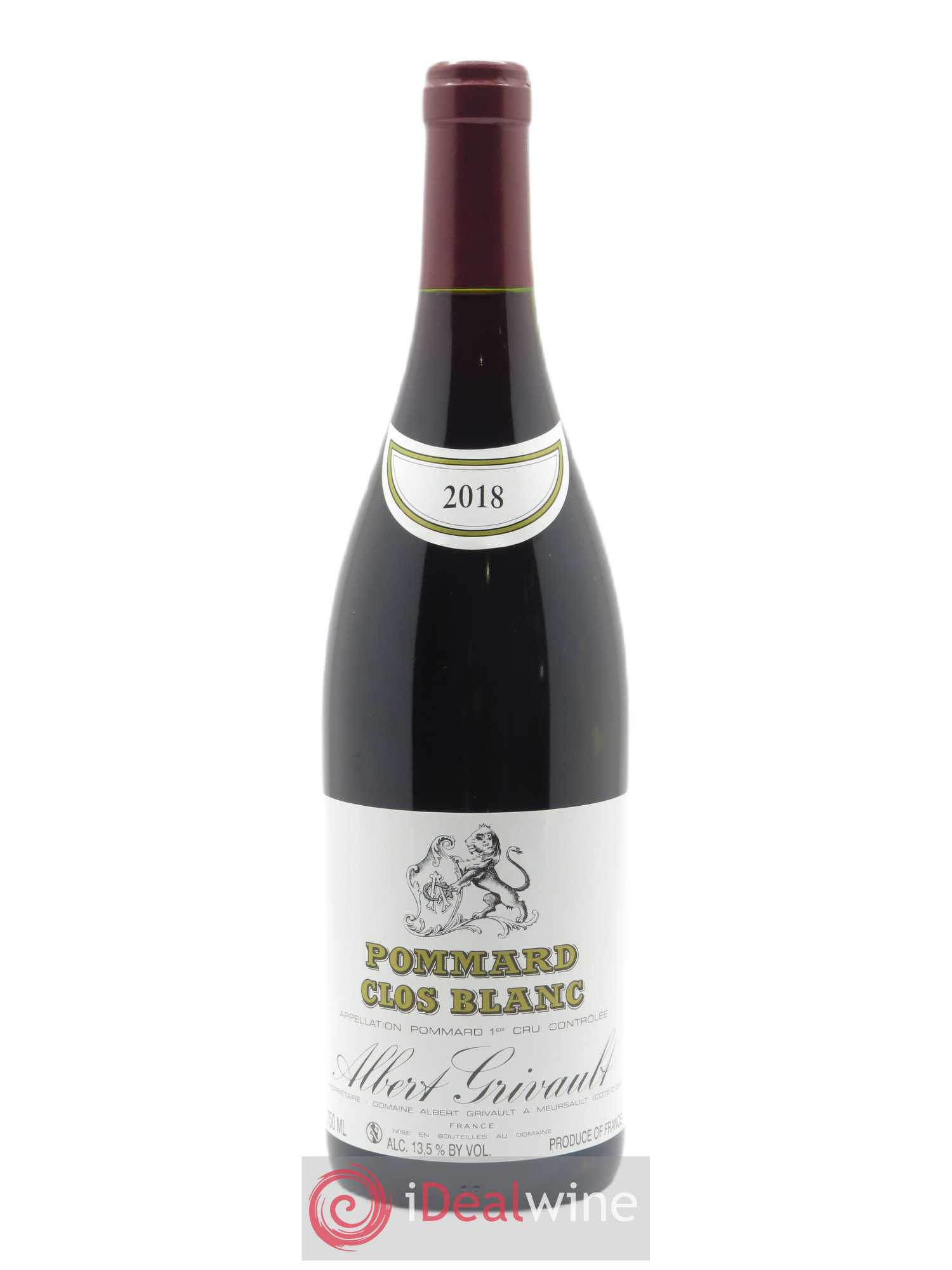 Pommard 1er Cru Clos Blanc Albert Grivault 2018 - Lot of 1 bottle - 0