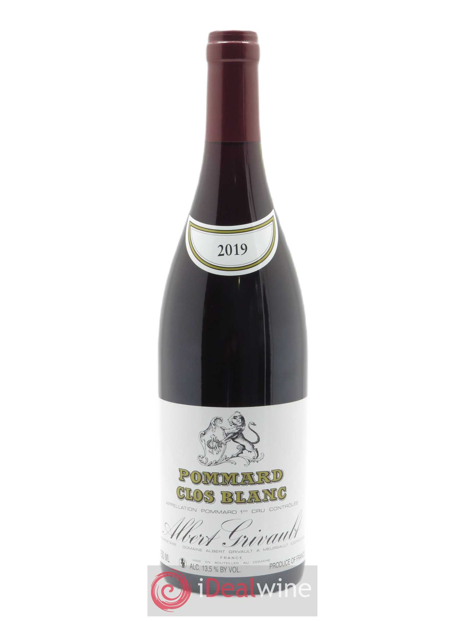 Pommard 1er Cru Clos Blanc Albert Grivault 2019 - Lot de 1 bouteille - 0