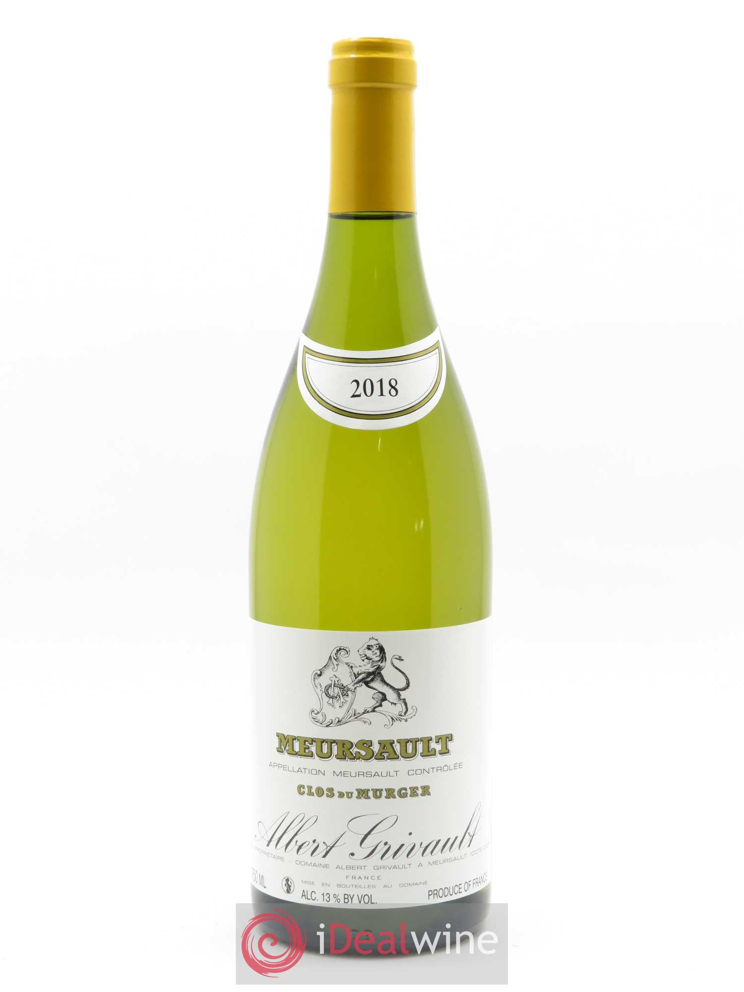 Meursault Clos du Murger Albert Grivault 2018 - Lot de 1 bouteille - 0