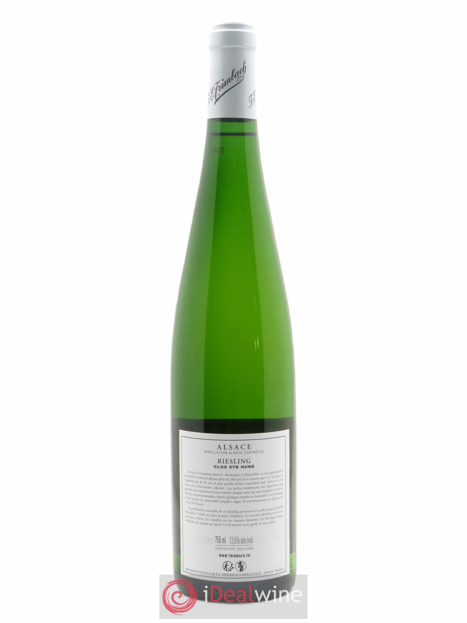 Alsace Riesling Clos Sainte-Hune Trimbach (Domaine) (CBO à partir 6 bts) 2017 - Lot de 1 bouteille - 1