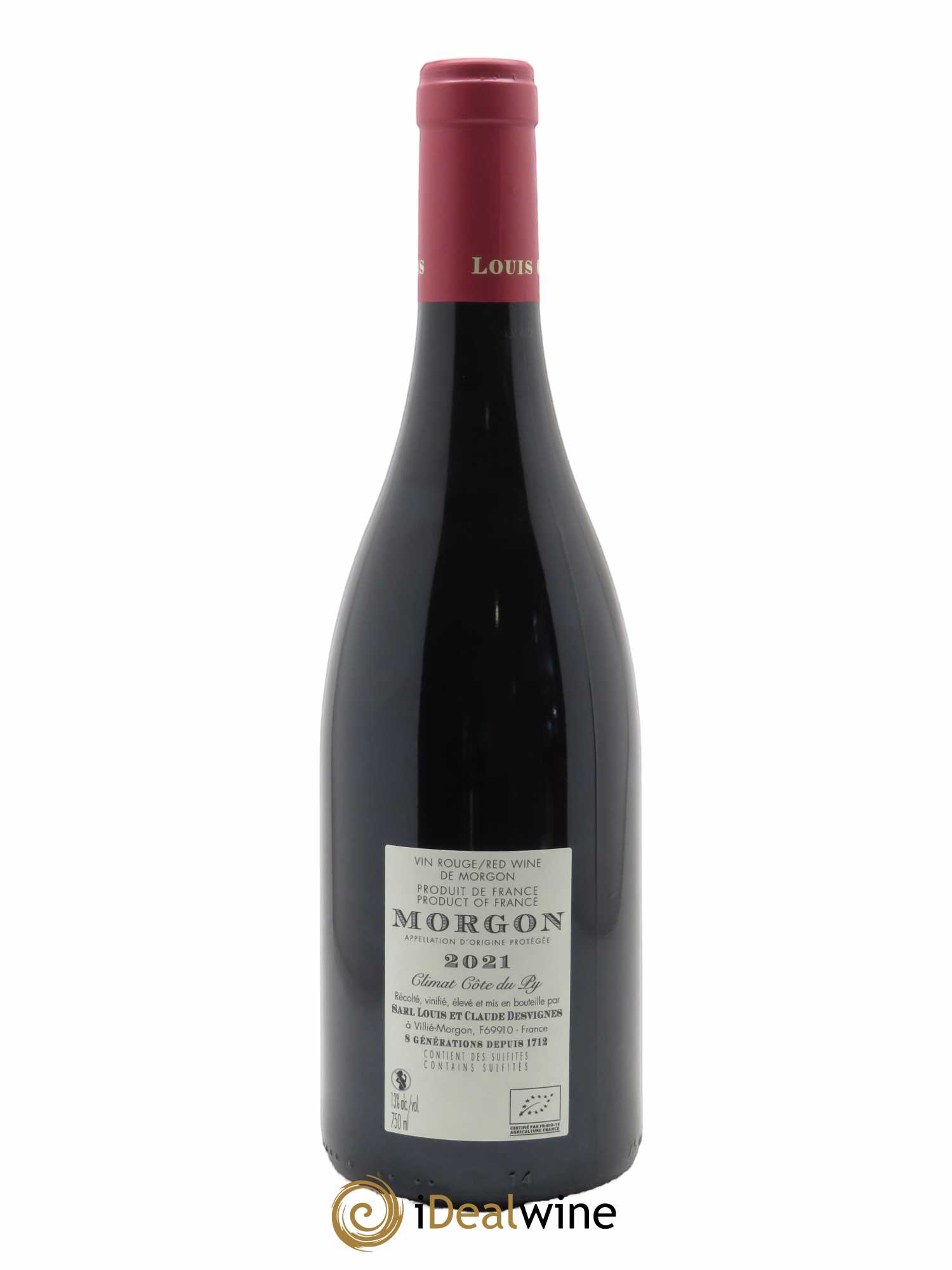Morgon Côte de Py Javernières Louis-Claude Desvignes 2021 - Lot of 1 bottle - 1